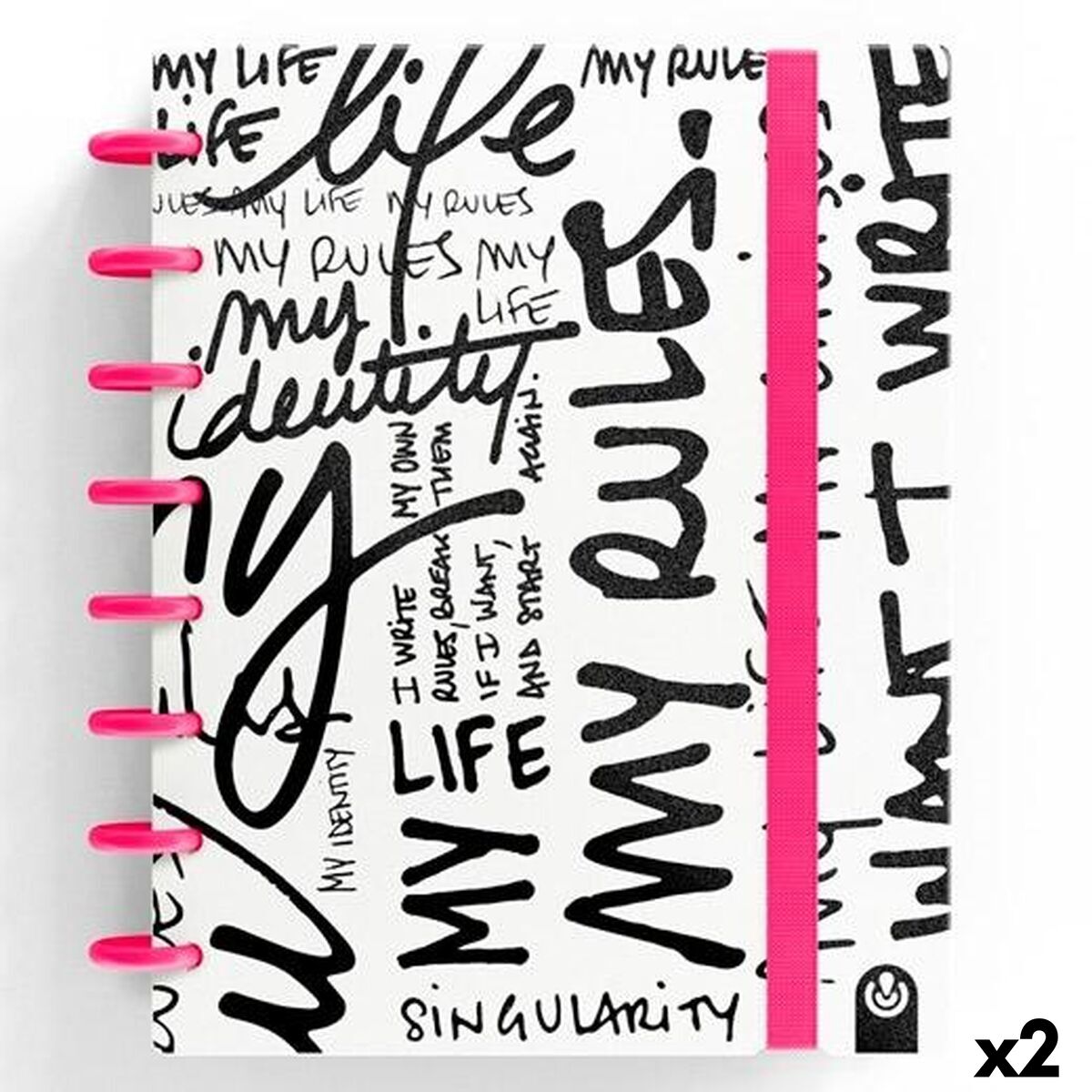 Notebook Carchivo INGENIOX EDIT MY LIFE Pink A5 80 Sheets (2 Units) Notebook Carchivo INGENIOX EDIT MY LIFE Pink A5 80 Sheets (2 Units)