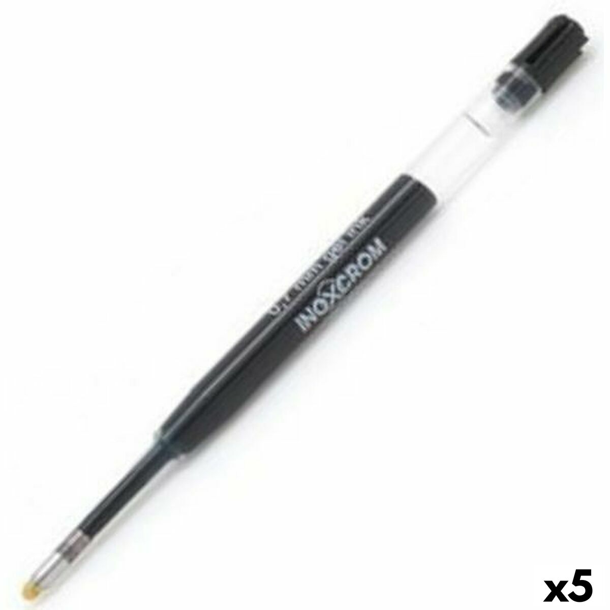 Refill for ballpoint pen Inoxcrom Roller Gel Black 0,7 mm (5 Units) Refill for ballpoint pen Inoxcrom Roller Gel Black 0,7 mm (5 Units)