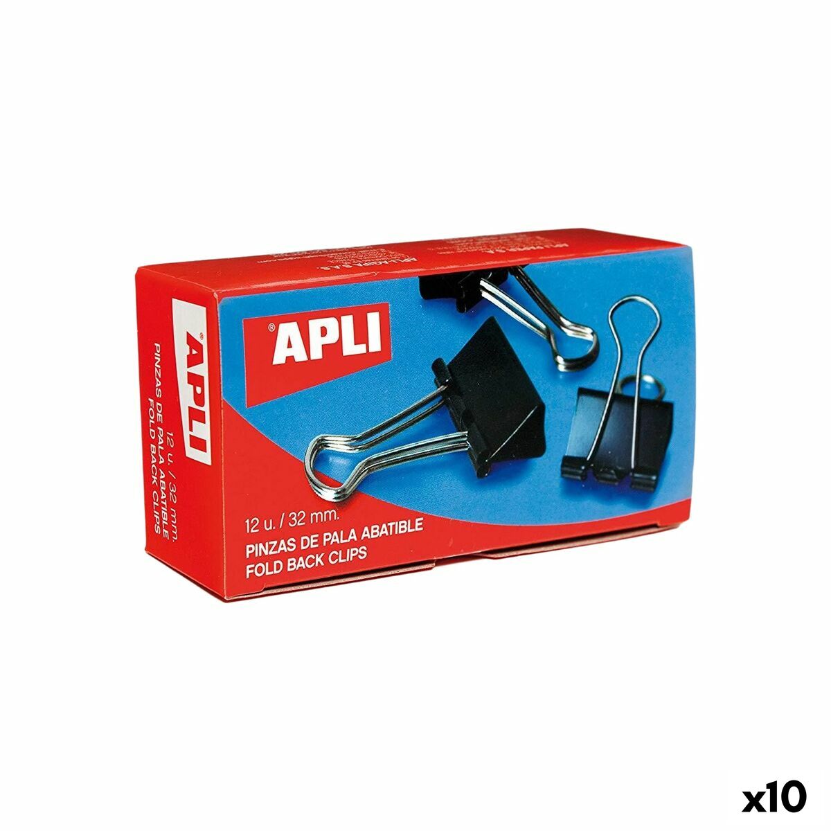 Clamps Apli Black Silver 25 mm (10 Units) Clamps Apli Black Silver 25 mm (10 Units)