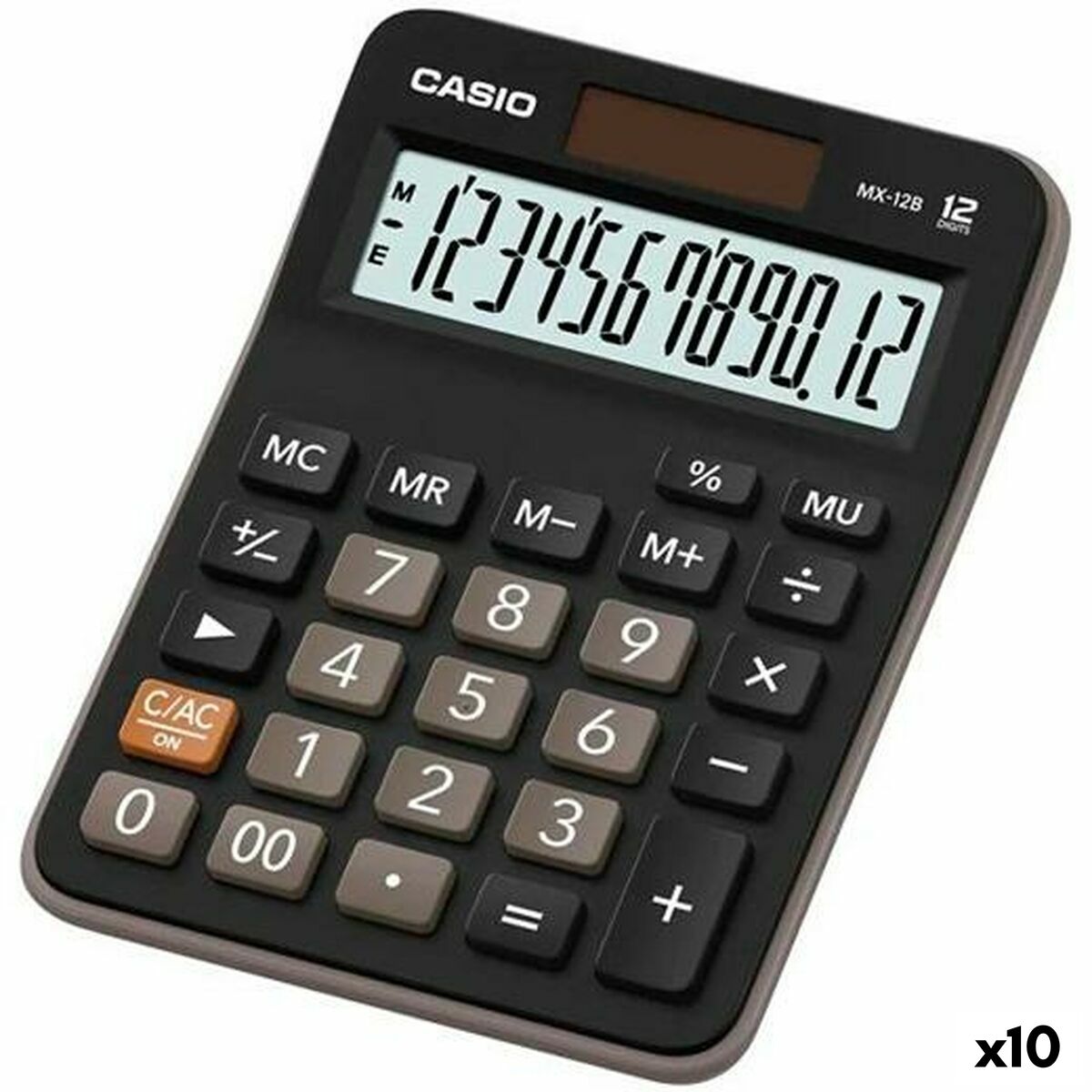 Calculator Casio MX-12B Black 14,7 x 10,6 x 2,9 cm (10 Units) Calculator Casio MX-12B Black 14,7 x 10,6 x 2,9 cm (10 Units)