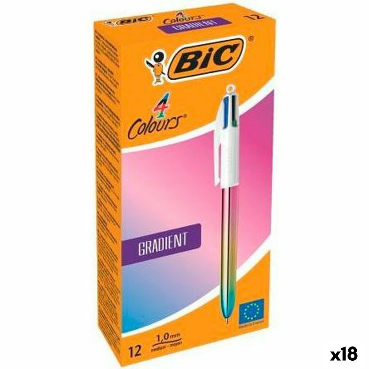 Set of Biros Bic GRADIENT Multicolour 0,32 mm (18 Units) (12 Pieces)