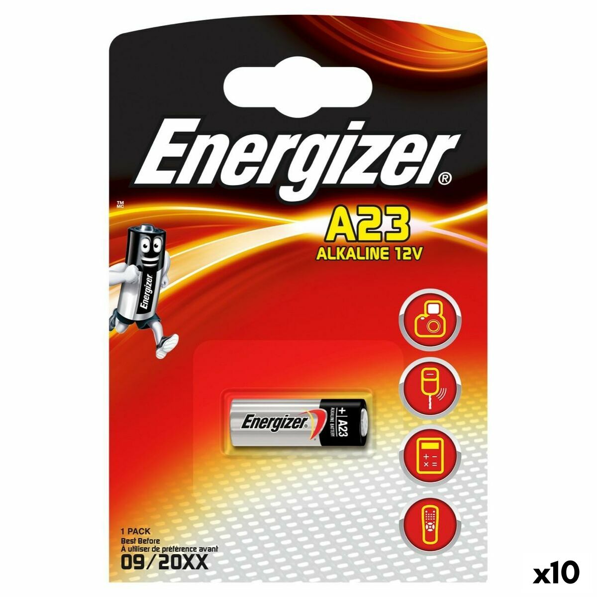 Alkaline Batteries Energizer 12 V LR23A (10 Units) Alkaline Batteries Energizer 12 V LR23A (10 Units)