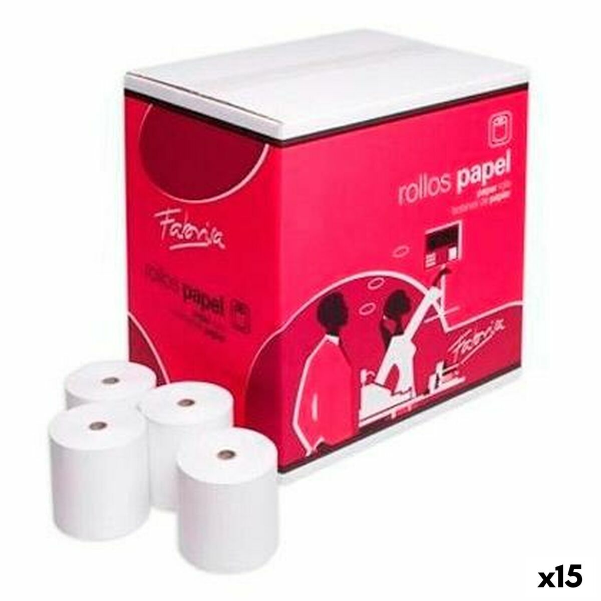 Thermal Paper Roll Fabrisa White 10 Pieces (15 Units) Thermal Paper Roll Fabrisa White 10 Pieces (15 Units)