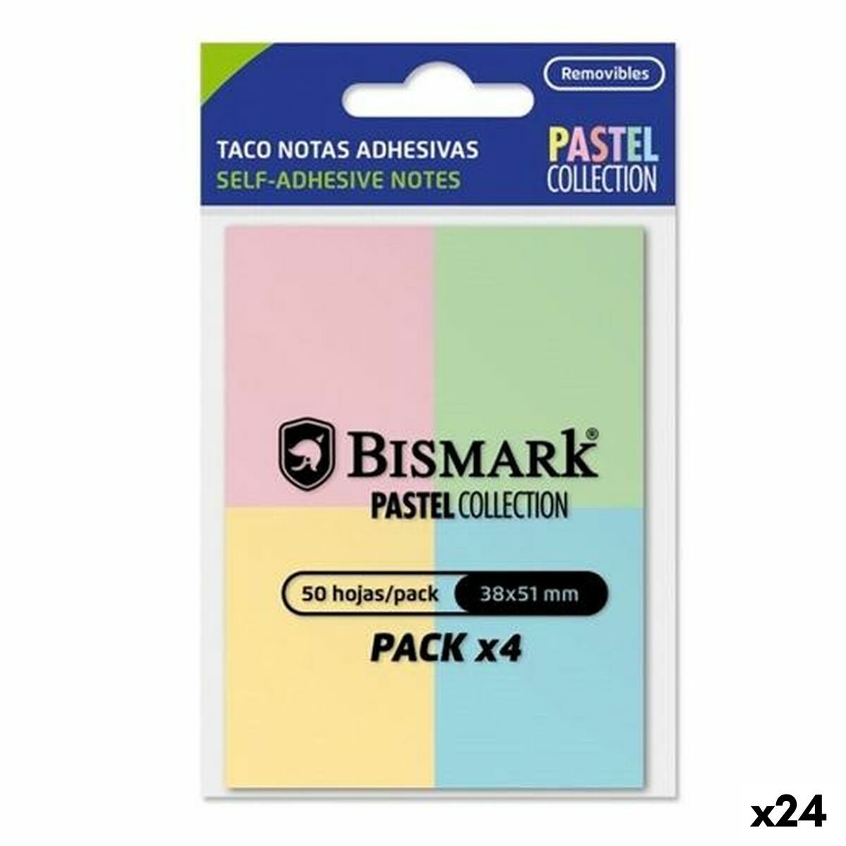 Sticky Notes Bismark Multicolour 38 x 51 mm (24 Units) Sticky Notes Bismark Multicolour 38 x 51 mm (24 Units)