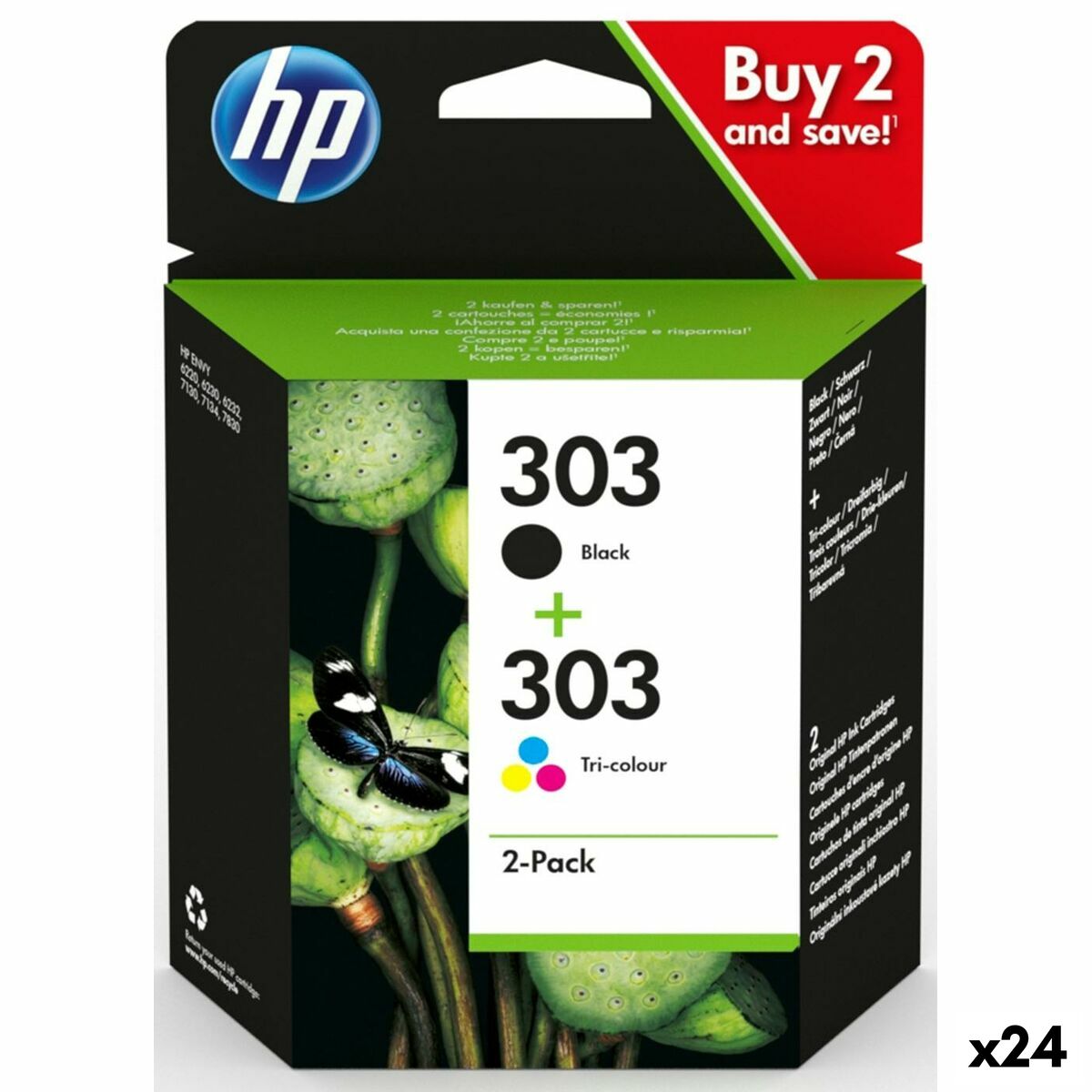 Original Ink Cartridge HP 303 Yellow (24 Units) Original Ink Cartridge HP 303 Yellow (24 Units)