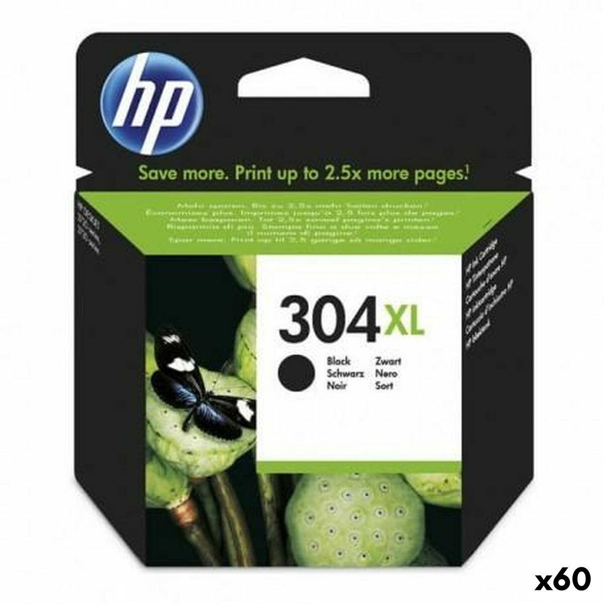 Original Ink Cartridge HP N304XL Black (60 Units)