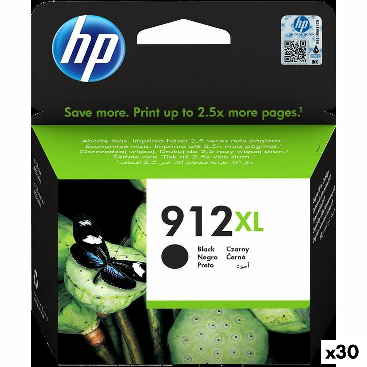 Original Ink Cartridge HP 912XL Black (30 Units) Original Ink Cartridge HP 912XL Black (30 Units)