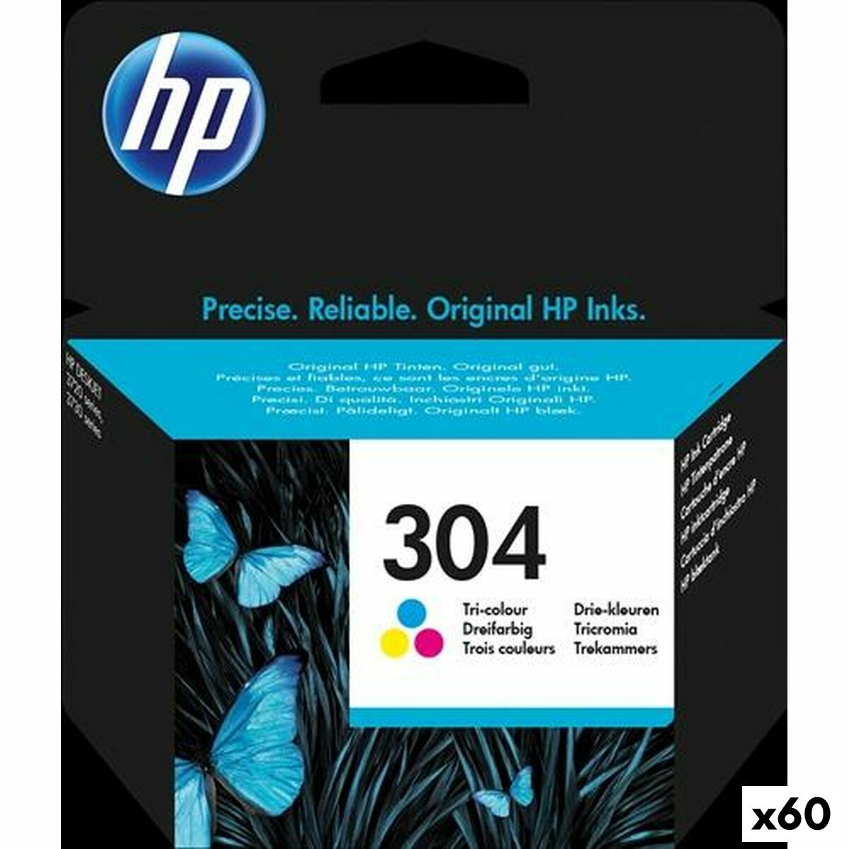 Original Ink Cartridge HP DESKJET 3720 – N304 Tricolour (60 Units) Original Ink Cartridge HP DESKJET 3720 – N304 Tricolour (60 Units)