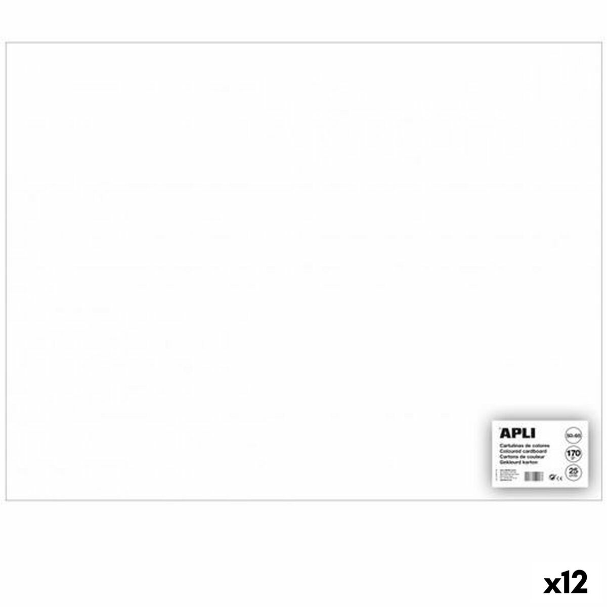 Cards Apli White 50 x 65 cm 25 Pieces (12 Units) Cards Apli White 50 x 65 cm 25 Pieces (12 Units)