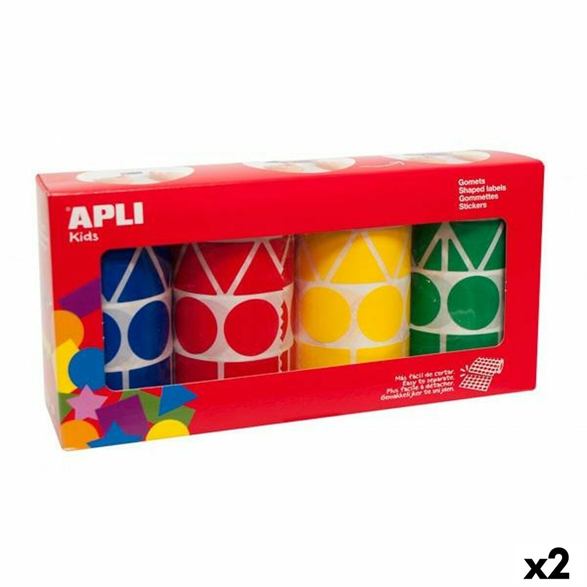 Stickers Apli Gomets Multicolour Geometric 4 Pieces (2 Units) Stickers Apli Gomets Multicolour Geometric 4 Pieces (2 Units)