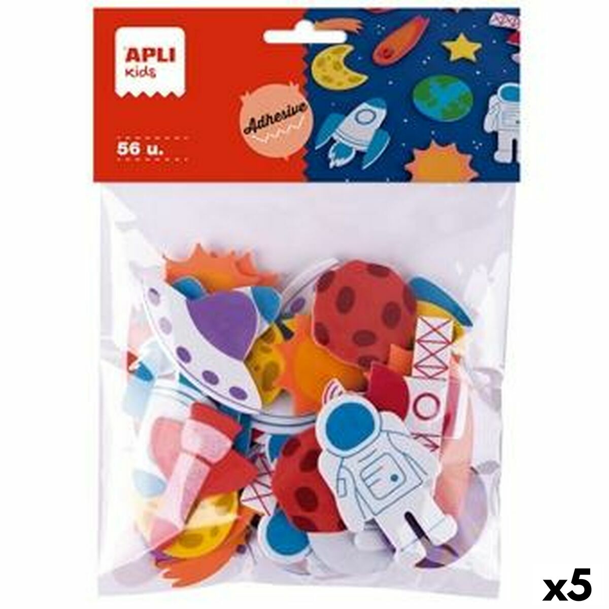 Eva Rubber Apli Multicolour Eva Rubber Cosmos (5 Units)