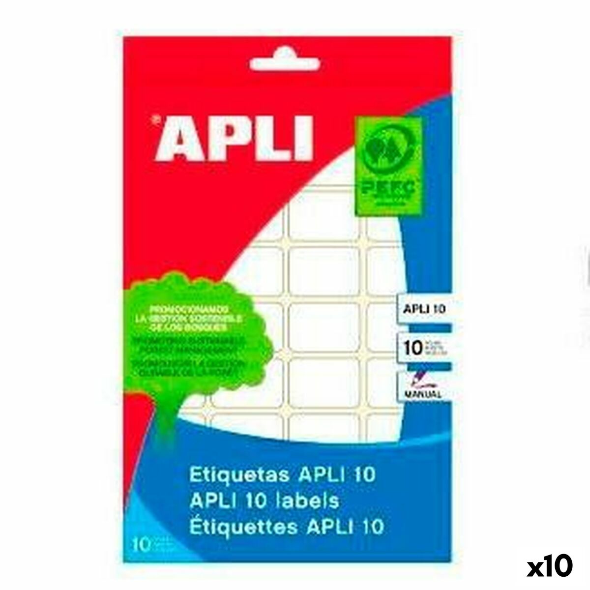 Labels Apli White Paper 10 Sheets 20 x 50 mm (10 Units)