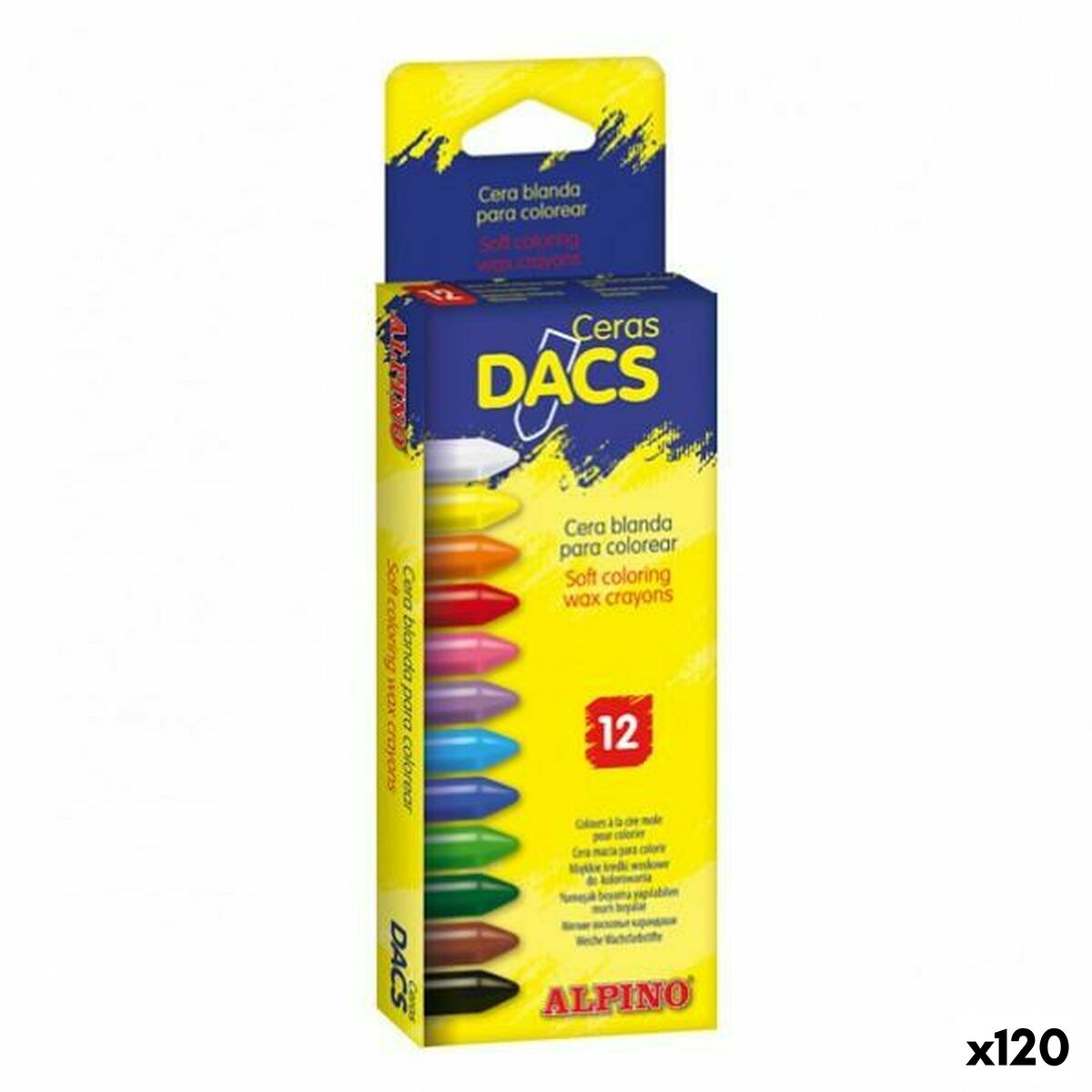 Coloured crayons Alpino Dacs Multicolour (120 Units) Coloured crayons Alpino Dacs Multicolour (120 Units)