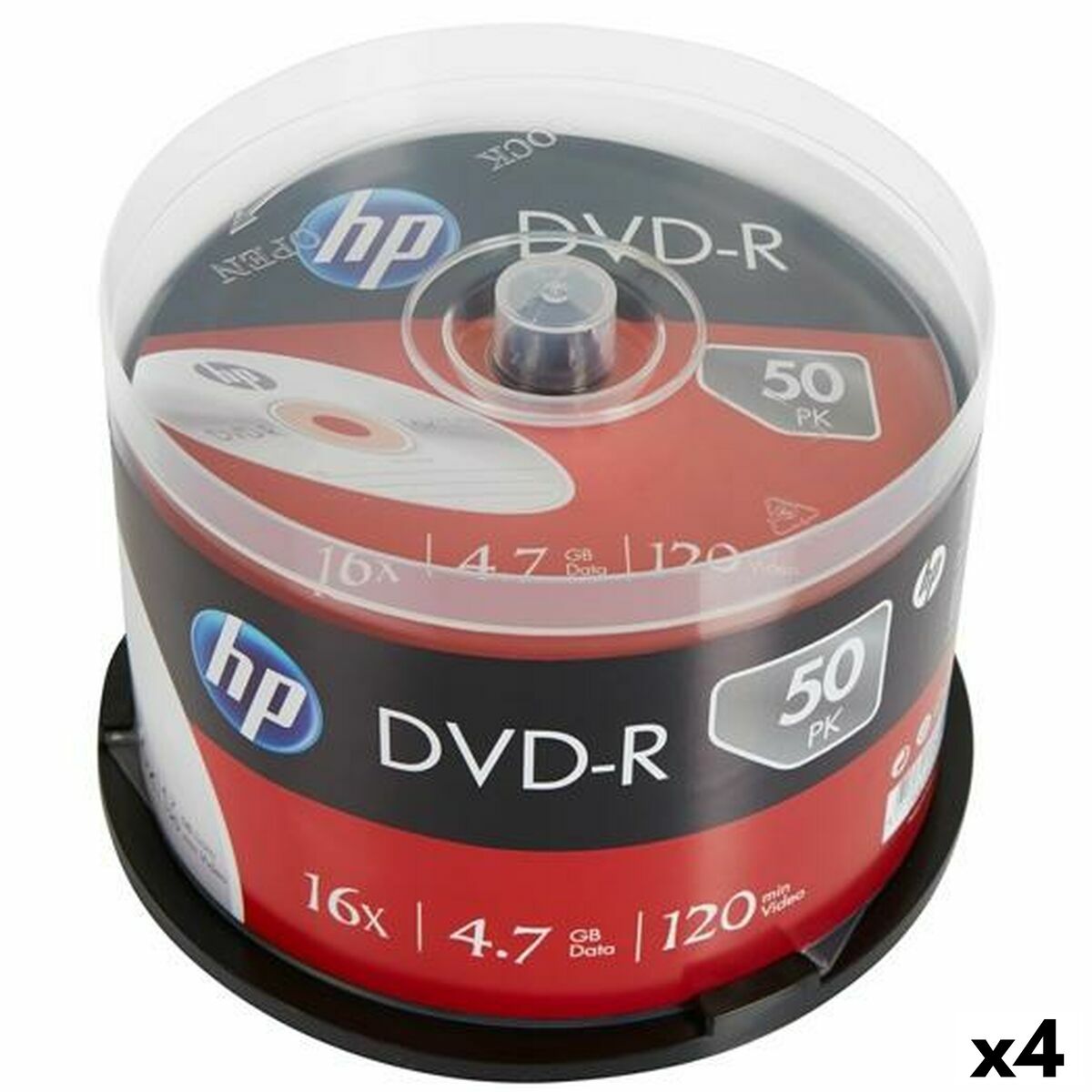 DVD-R HP 4,7 GB 16x 50 Pieces (4 Units) DVD-R HP 4,7 GB 16x 50 Pieces (4 Units)