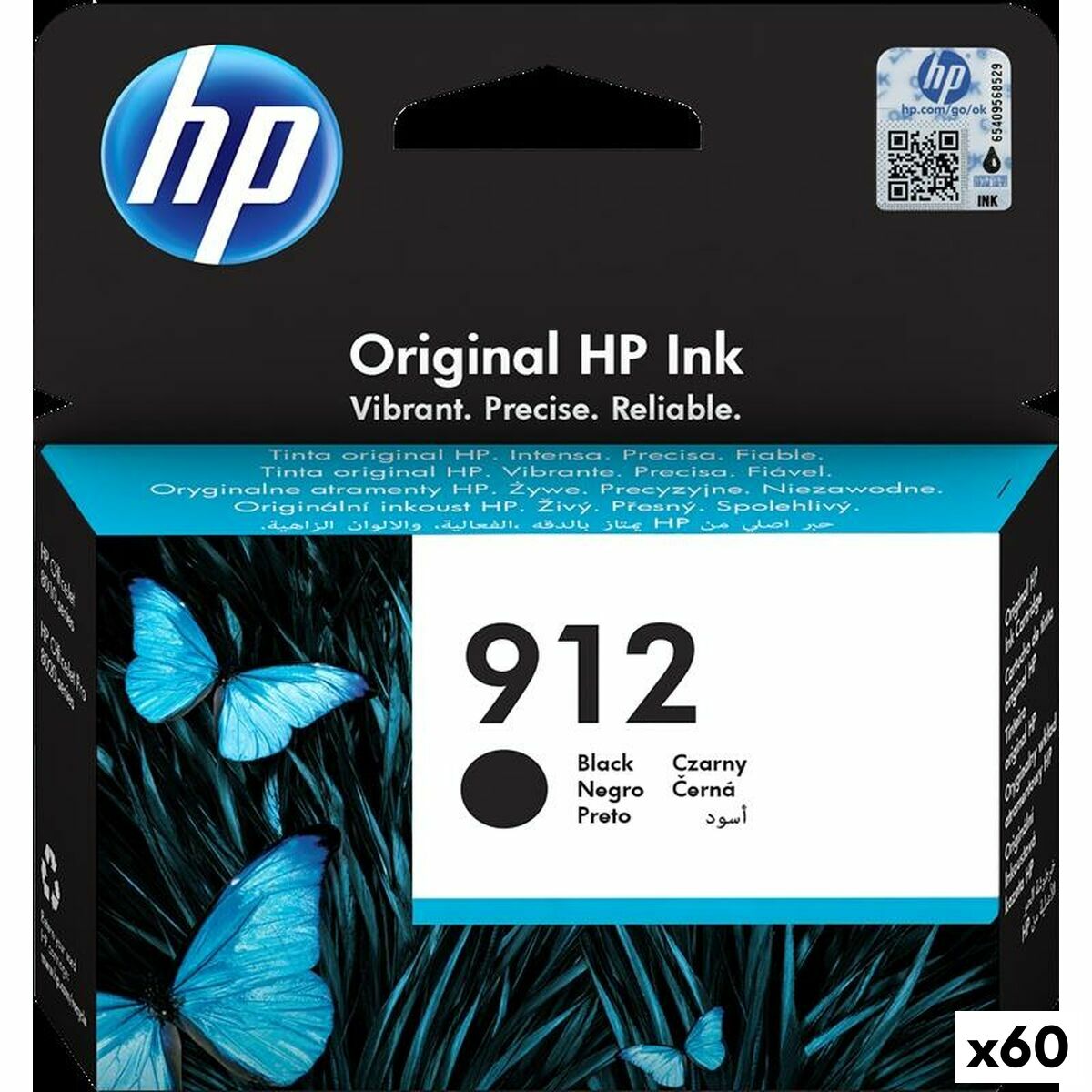 Original Ink Cartridge HP N912 Black (60 Units) Original Ink Cartridge HP N912 Black (60 Units)