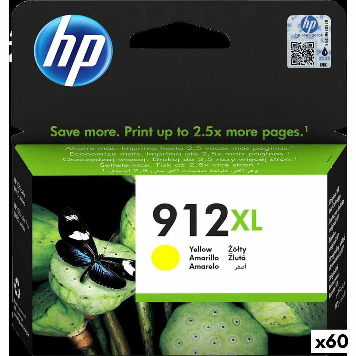 Original Ink Cartridge HP 912XL Yellow (60 Units) Original Ink Cartridge HP 912XL Yellow (60 Units)