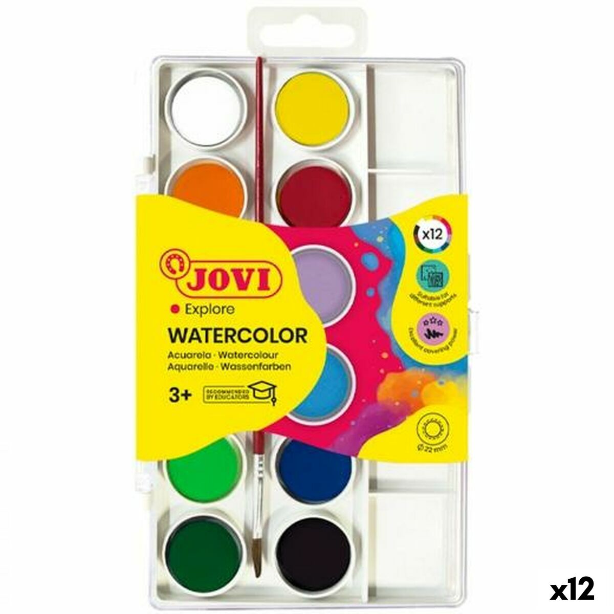 Watercolours Jovi Multicolour (12 Units) Watercolours Jovi Multicolour (12 Units)