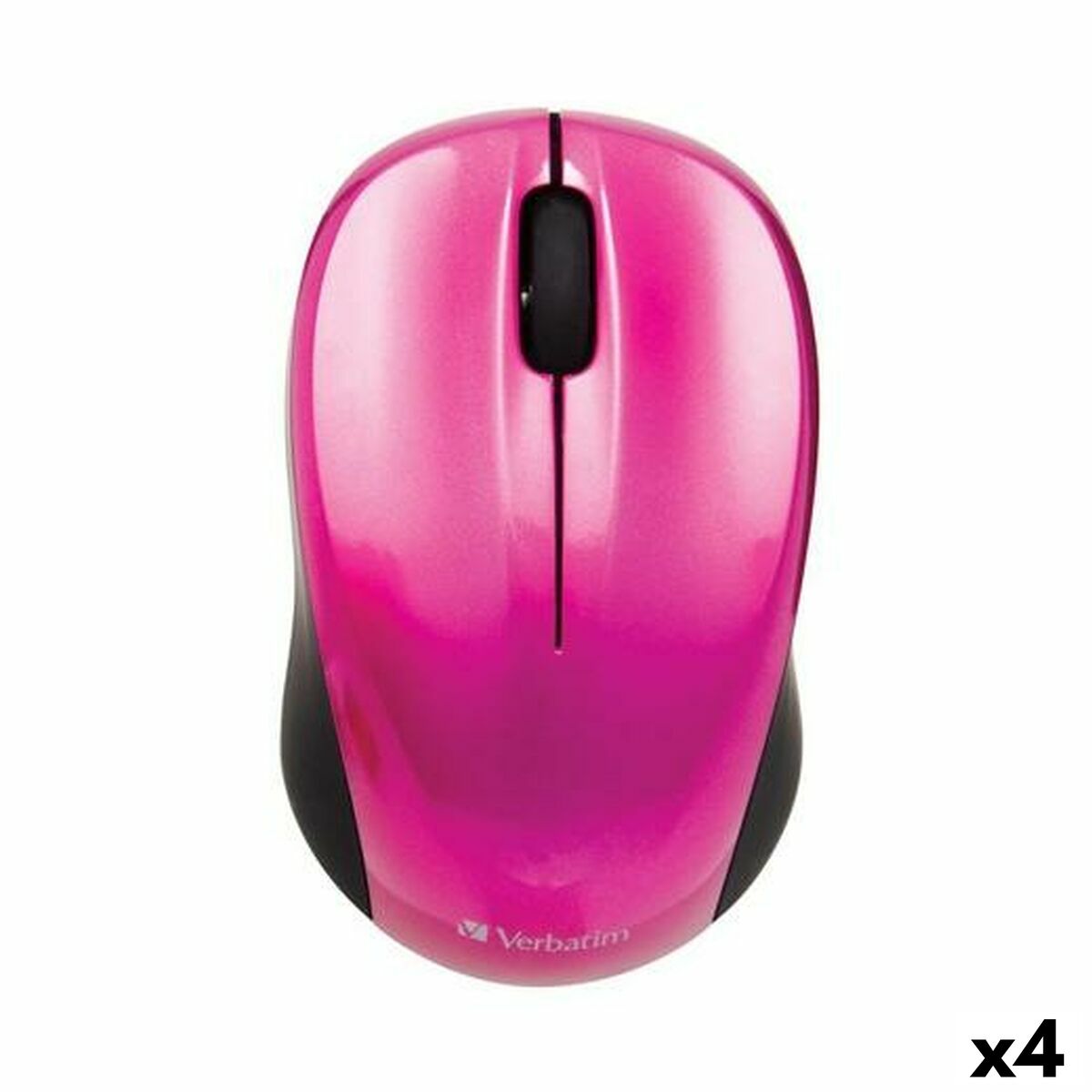 Wireless Mouse Verbatim GO NANO Black Fuchsia 1600 dpi (4 Units) Wireless Mouse Verbatim GO NANO Black Fuchsia 1600 dpi (4 Units)
