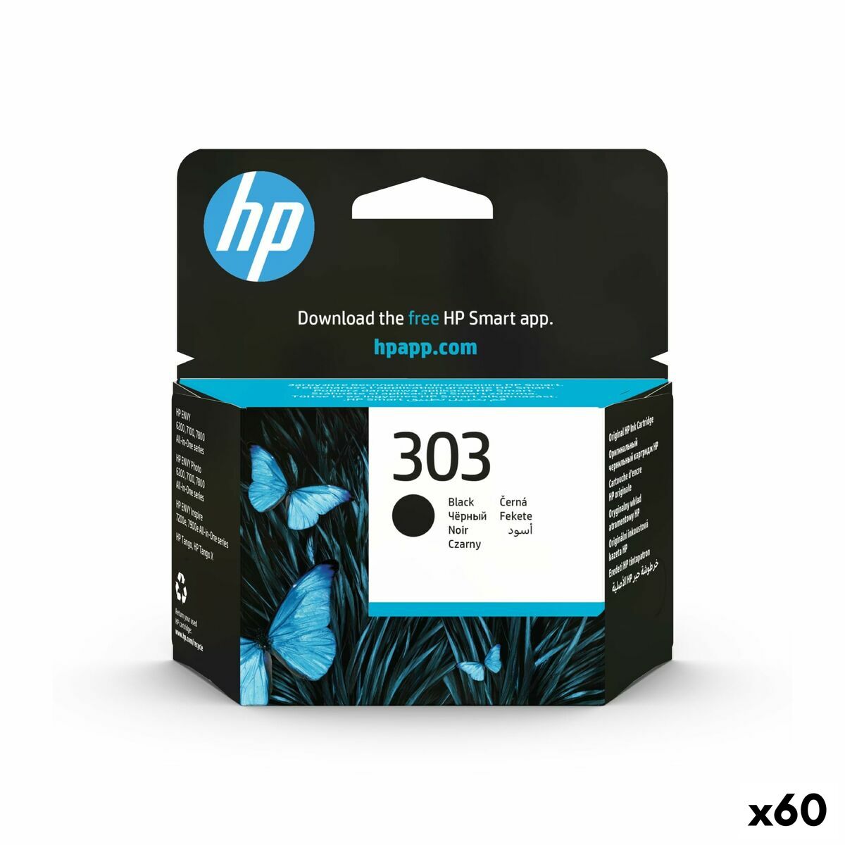 Original Ink Cartridge HP ENVY PHOTO 6230,7130,7134,7830 -N 303 Black (60 Units) Original Ink Cartridge HP ENVY PHOTO 6230,7130,7134,7830 -N 303 Black (60 Units)