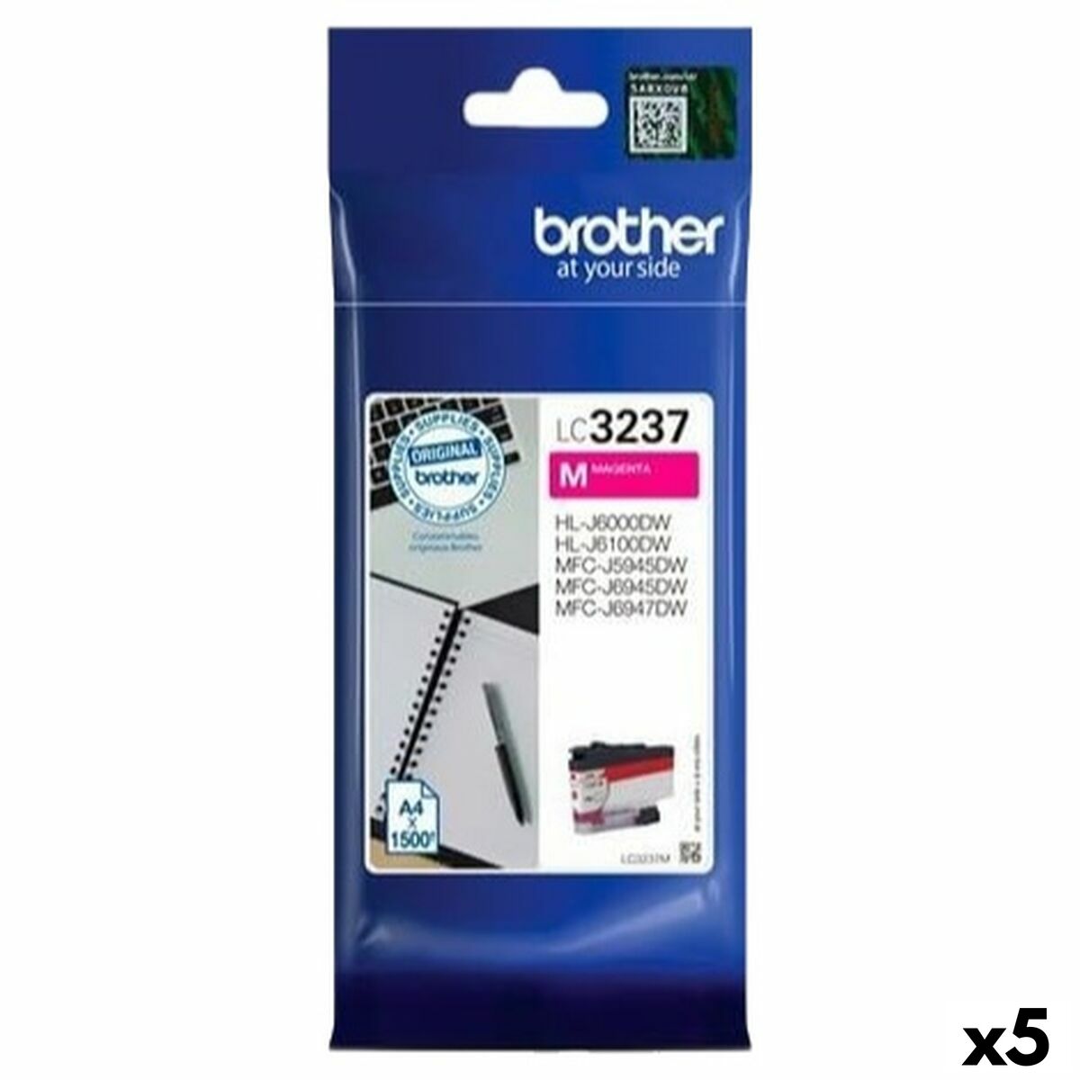 Original Ink Cartridge Brother HLJ6000 / MFCJ5945 6945 Magenta (5 Units) Original Ink Cartridge Brother HLJ6000 / MFCJ5945 6945 Magenta (5 Units)