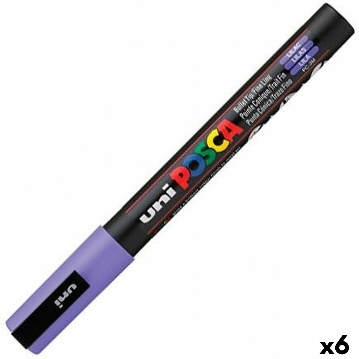 Permanent marker POSCA Lilac 0,9-1,3 mm (6 Units) Permanent marker POSCA Lilac 0,9-1,3 mm (6 Units)