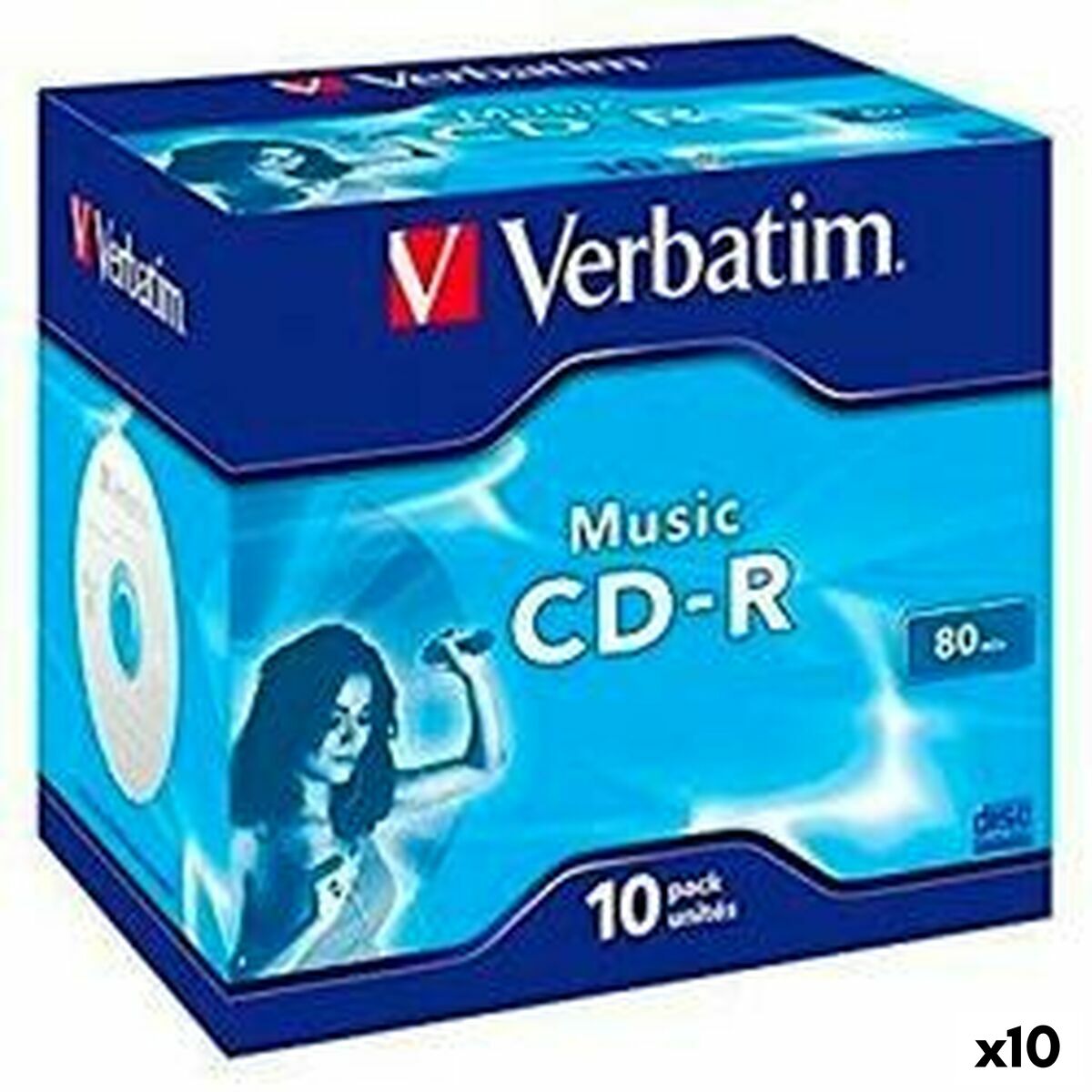 CD-R Verbatim MUSIC 80′ 16x 10 Pieces (10 Units) CD-R Verbatim MUSIC 80′ 16x 10 Pieces (10 Units)