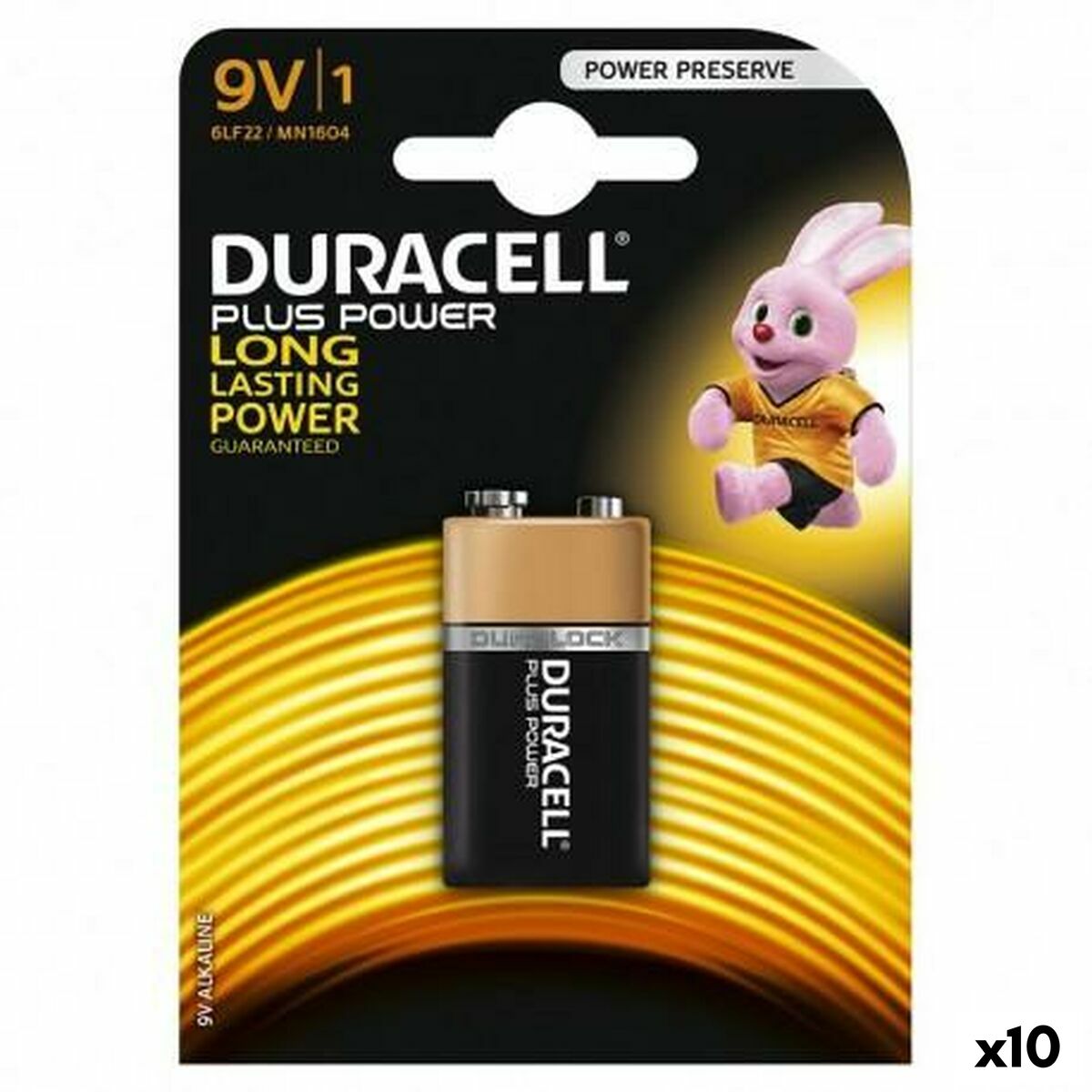 Alkaline Battery DURACELL 9 V 6LR61 (10 Units) Alkaline Battery DURACELL 9 V 6LR61 (10 Units)