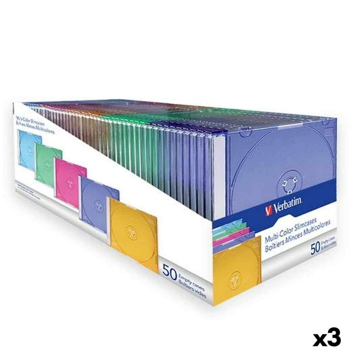 Protective Case Verbatim DVD 50 Pieces (3 Units)