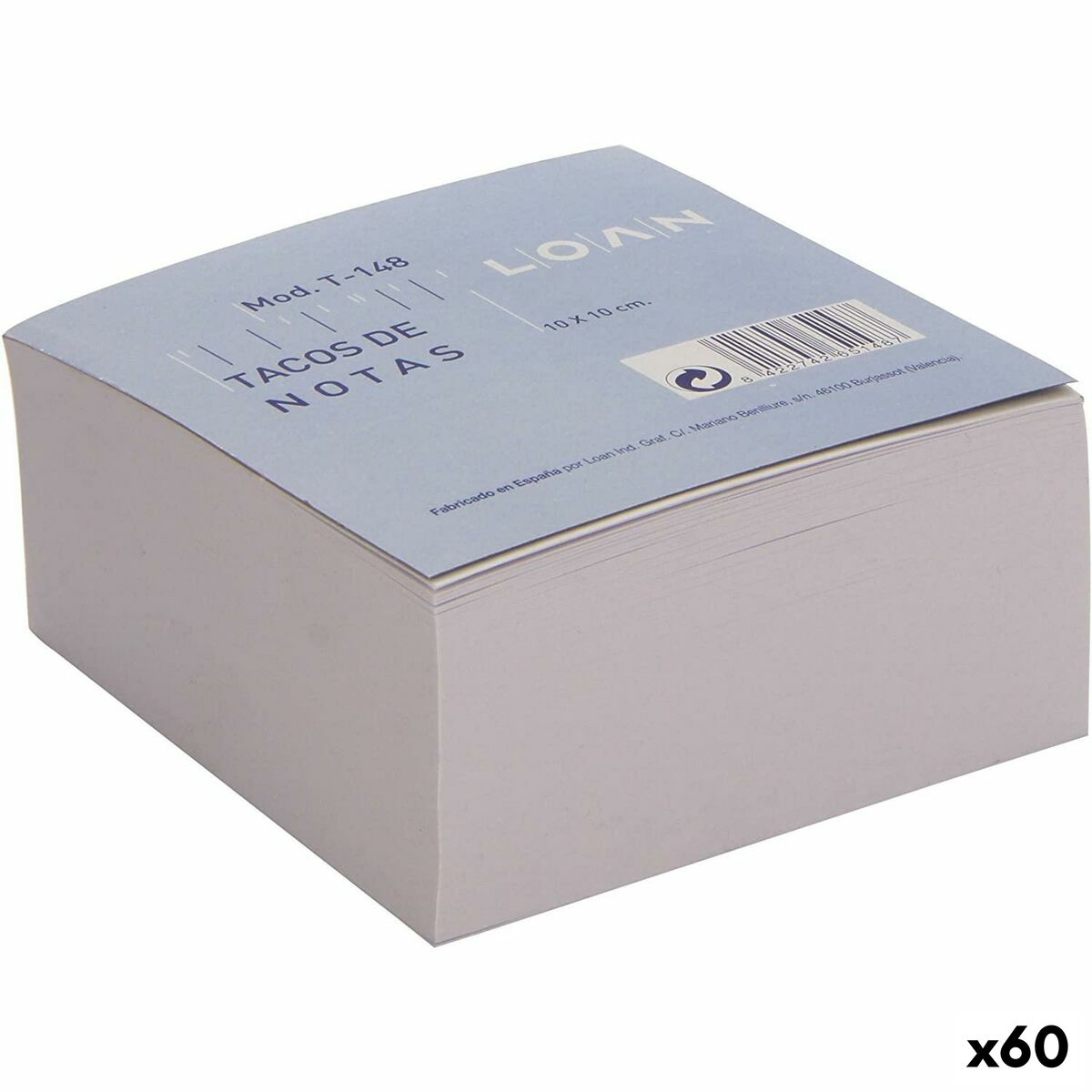 Notepad White 500 Sheets 10 x 10 cm (60 Units) Notepad White 500 Sheets 10 x 10 cm (60 Units)
