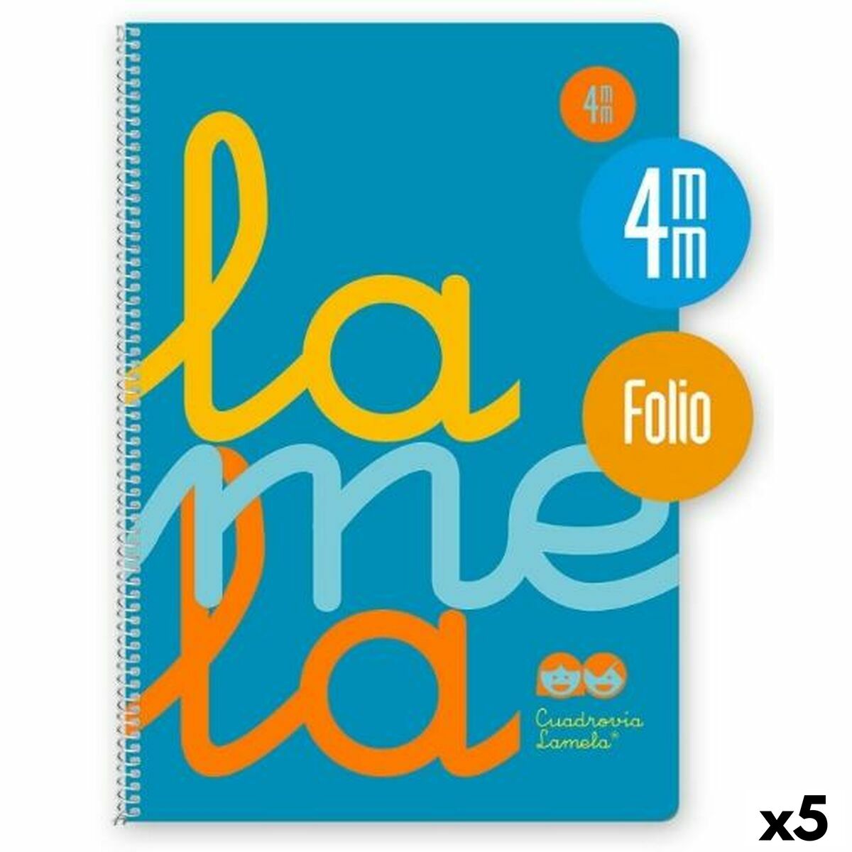 Book of Rings Lamela Blue Din A4 80 Sheets (5 Units)