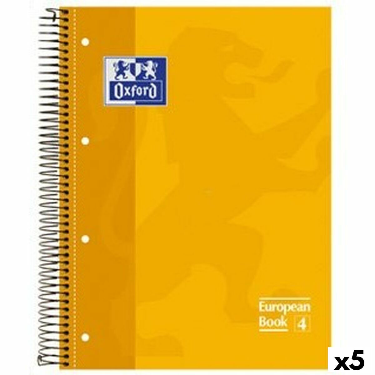 Notebook Oxford Classic Yellow A4 80 Sheets (5 Units) Notebook Oxford Classic Yellow A4 80 Sheets (5 Units)