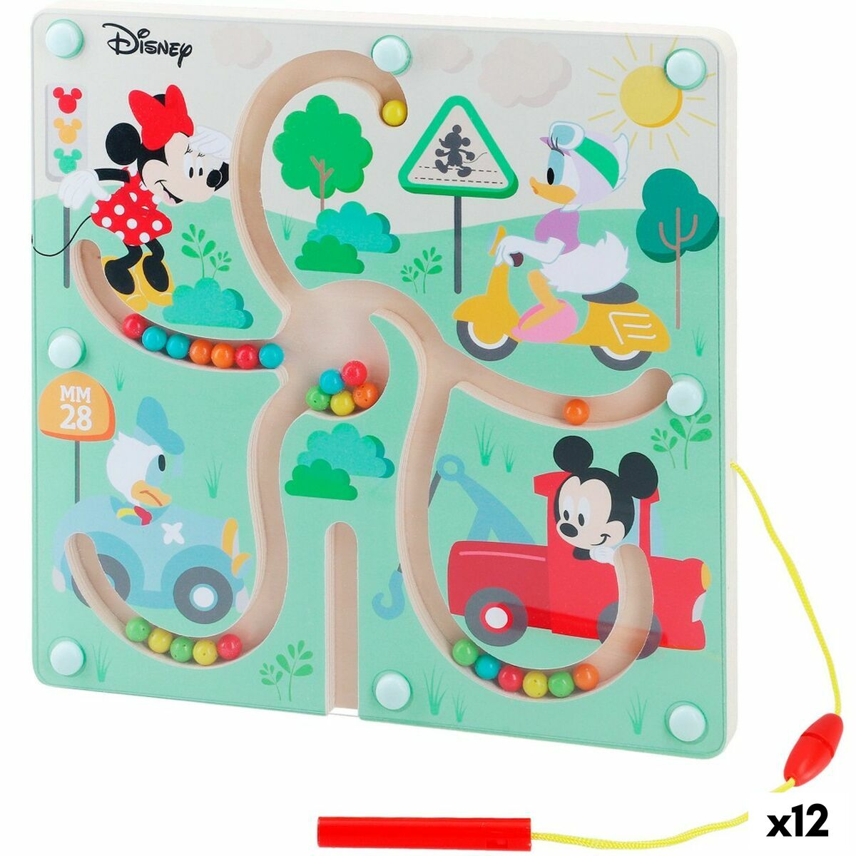Maze Game Disney Wood 22,5 x 1,5 x 22,5 cm Maze Game Disney Wood 22,5 x 1,5 x 22,5 cm