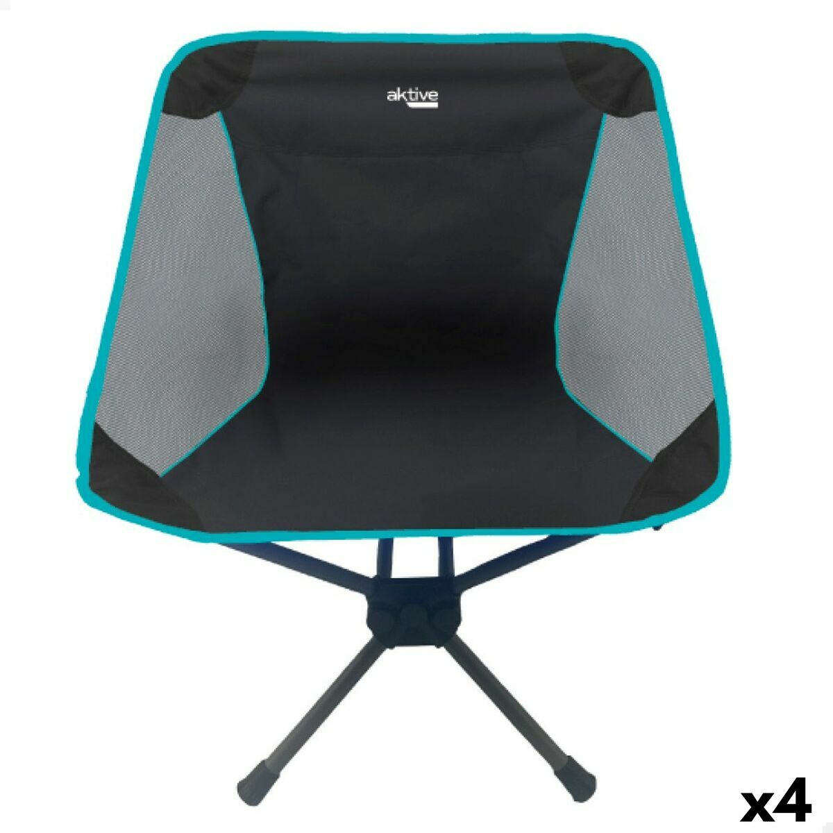 Foldable Camping Chair Aktive 58 x 66 x 46 cm (4 Units) Foldable Camping Chair Aktive 58 x 66 x 46 cm (4 Units)