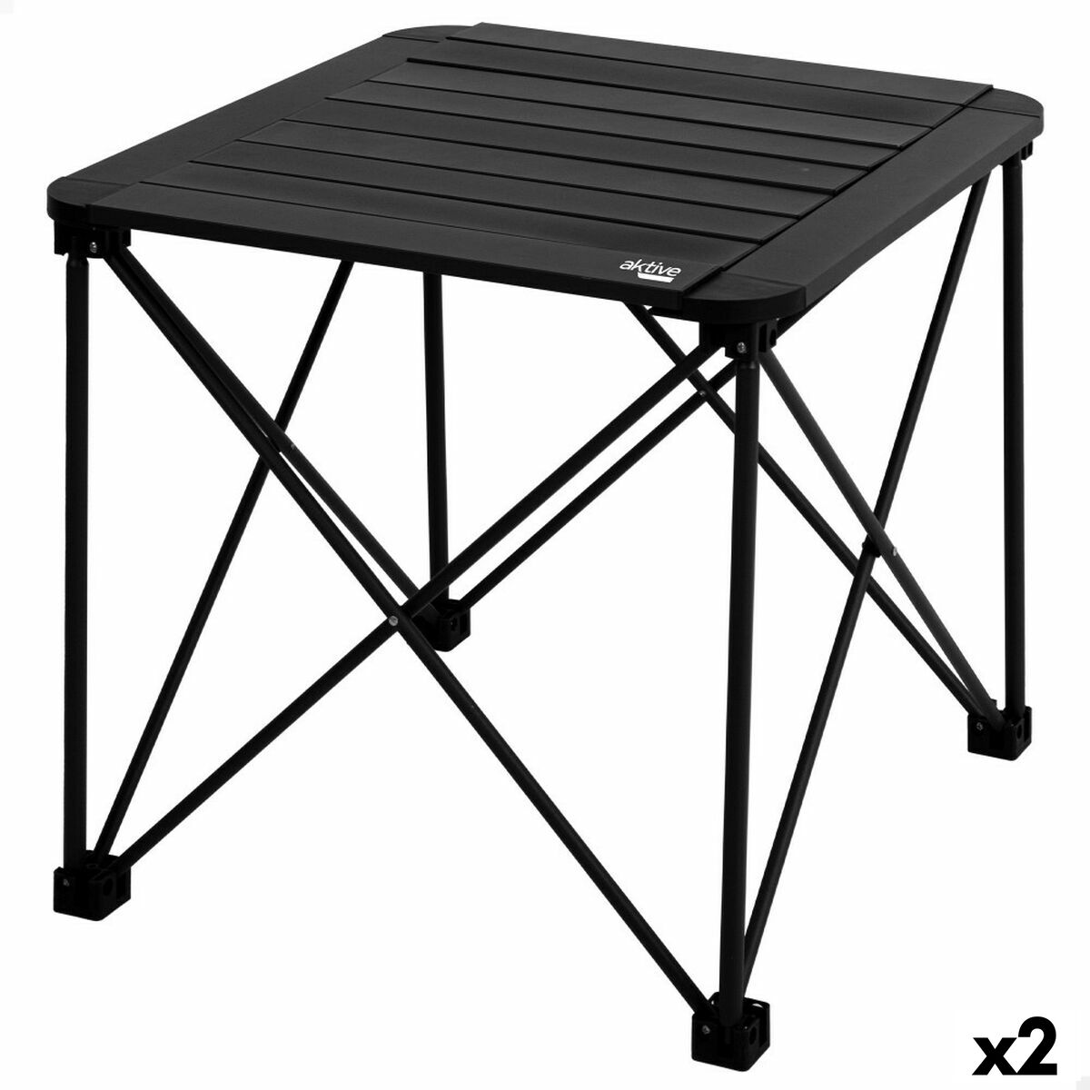 Folding Table Aktive 52 x 46 x 52 cm (2 Units) Folding Table Aktive 52 x 46 x 52 cm (2 Units)