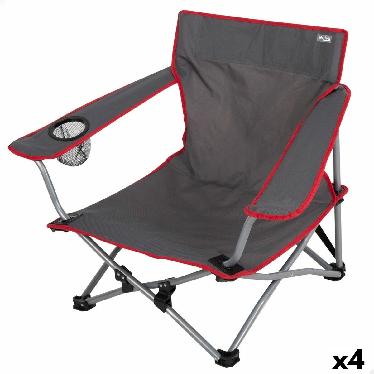 Foldable Camping Chair Aktive (4 Units) Foldable Camping Chair Aktive (4 Units)