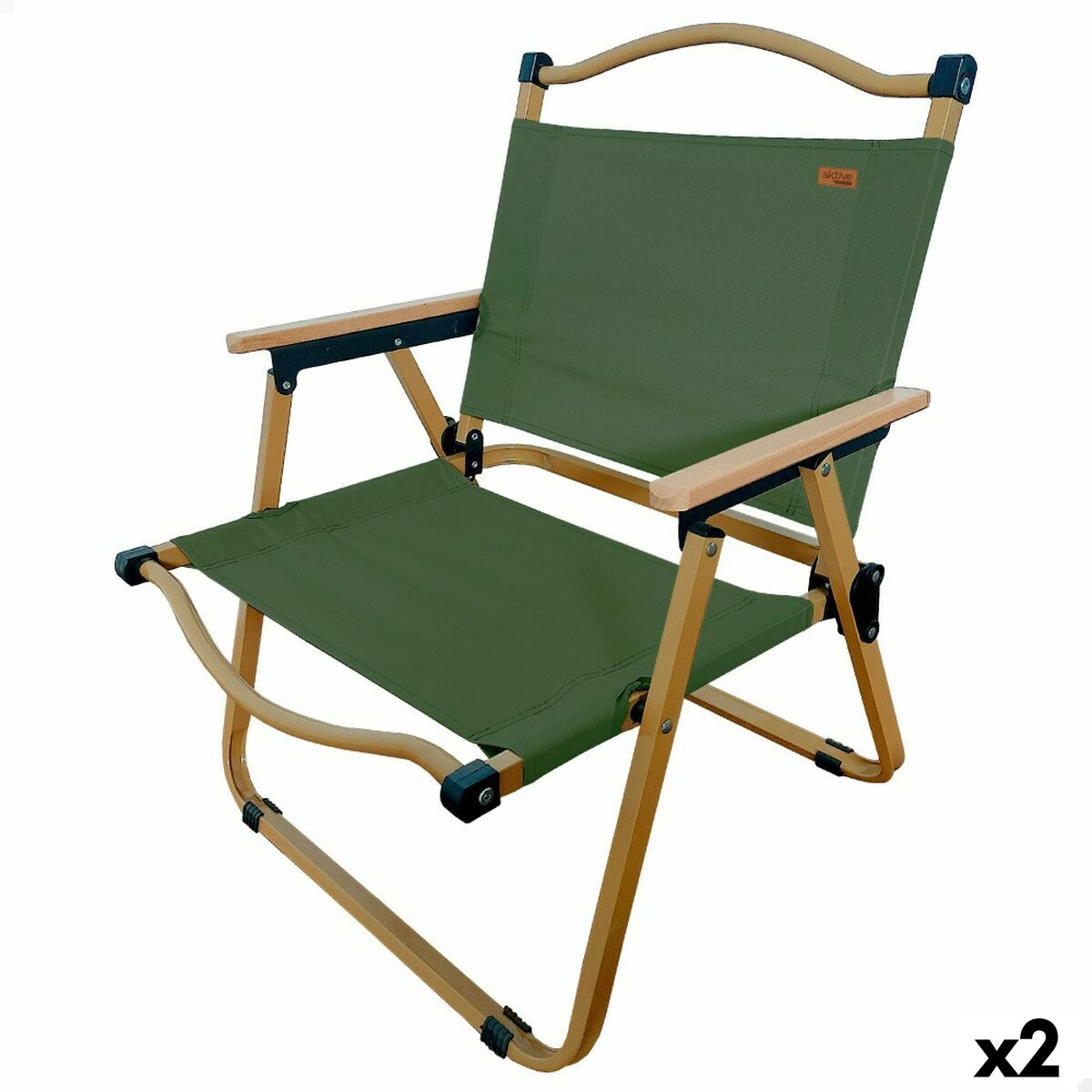 Foldable Camping Chair Aktive (2 Units) Foldable Camping Chair Aktive (2 Units)