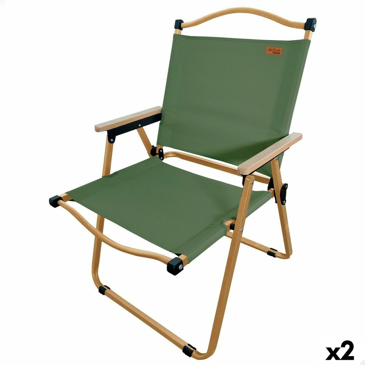 Foldable Camping Chair Aktive (2 Units) Foldable Camping Chair Aktive (2 Units)