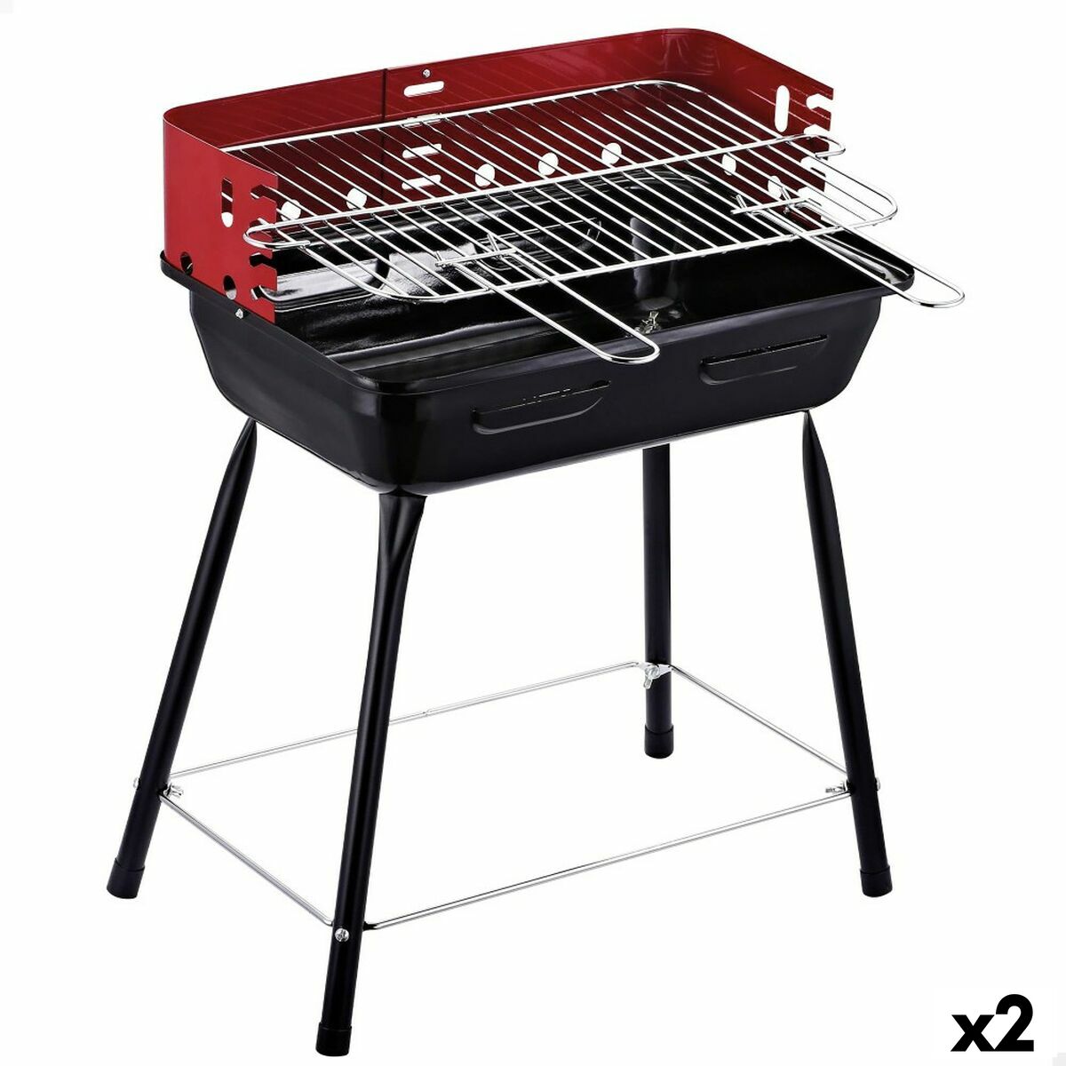 Barbecue Portable Aktive Metal 42 x 54 x 42 cm (2 Units) Barbecue Portable Aktive Metal 42 x 54 x 42 cm (2 Units)