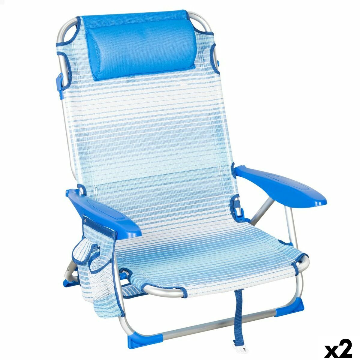 Beach Chair Aktive 51 x 76 x 45 cm (2 Units)