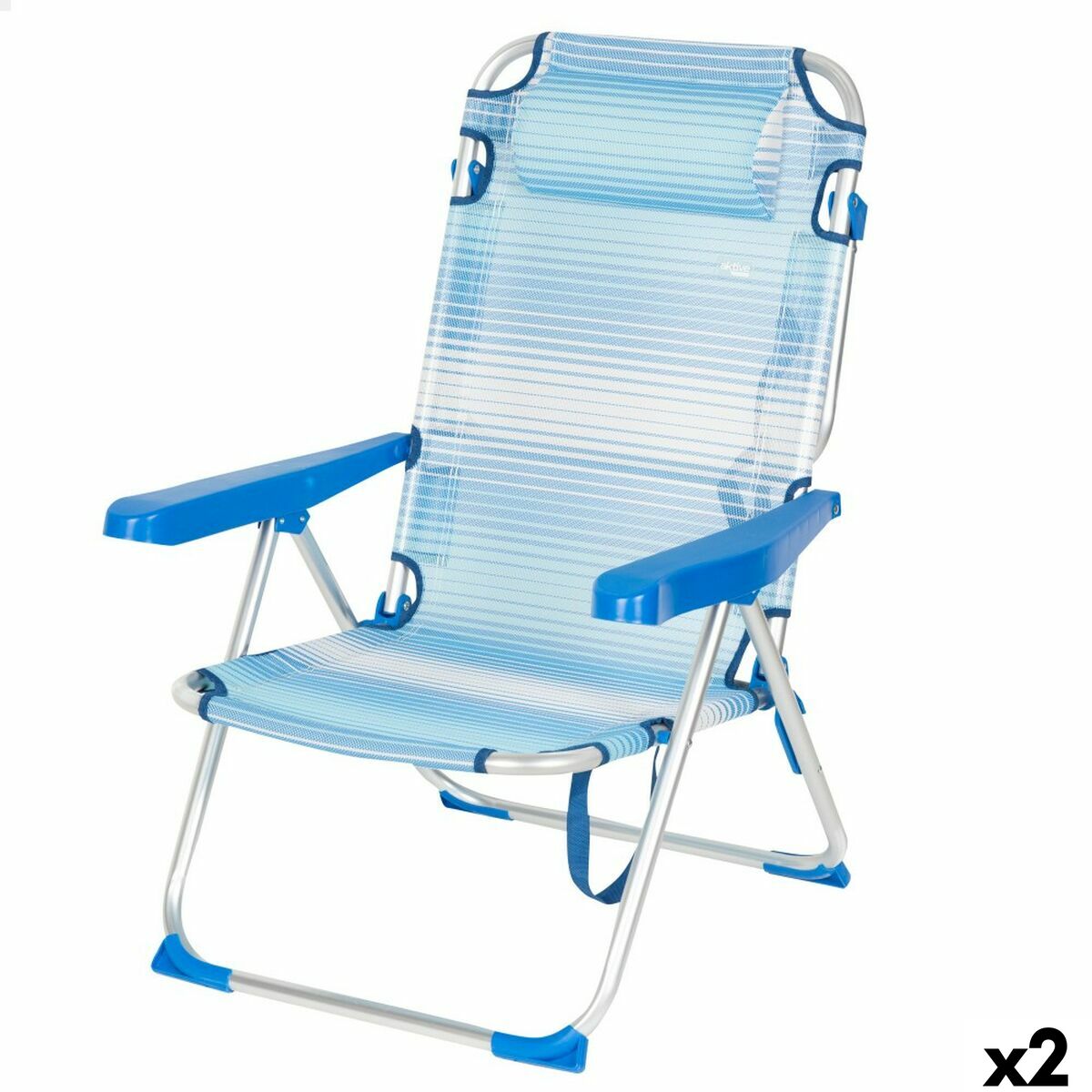 Beach Chair Aktive 48 x 90 x 60 cm (2 Units)