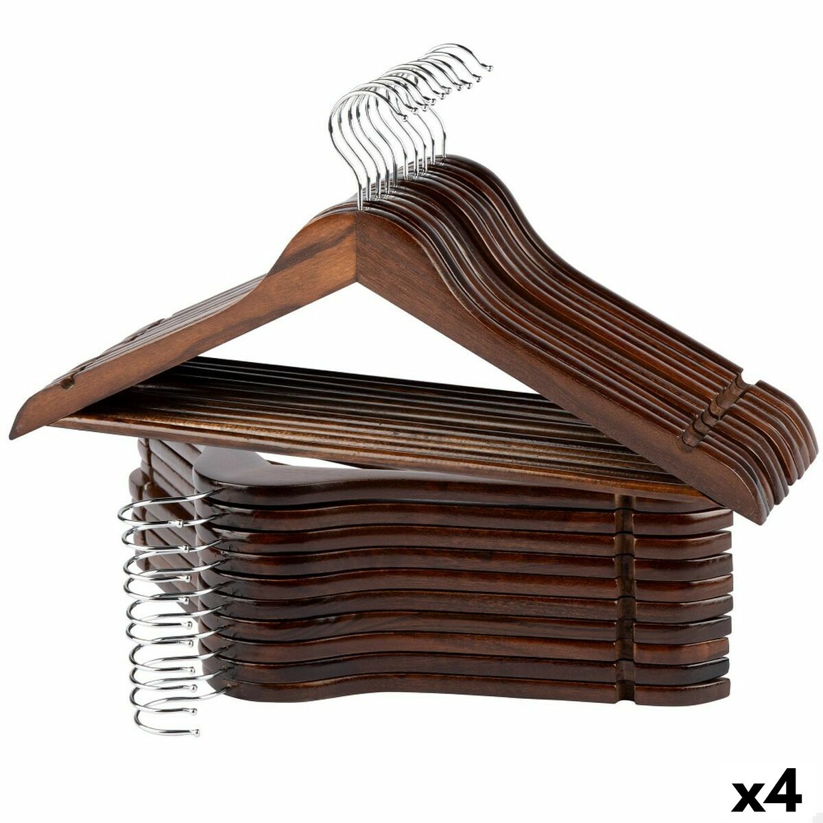 Set of Clothes Hangers Max Home Brown Wood Steel 44,5 x 23 x 1 cm 20 Pieces (4 Units) Set of Clothes Hangers Max Home Brown Wood Steel 44,5 x 23 x 1 cm 20 Pieces (4 Units)