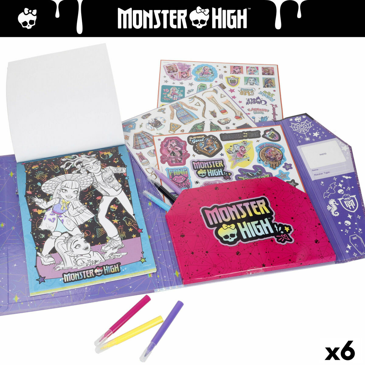 Drawing Set Monster High (6 Units)