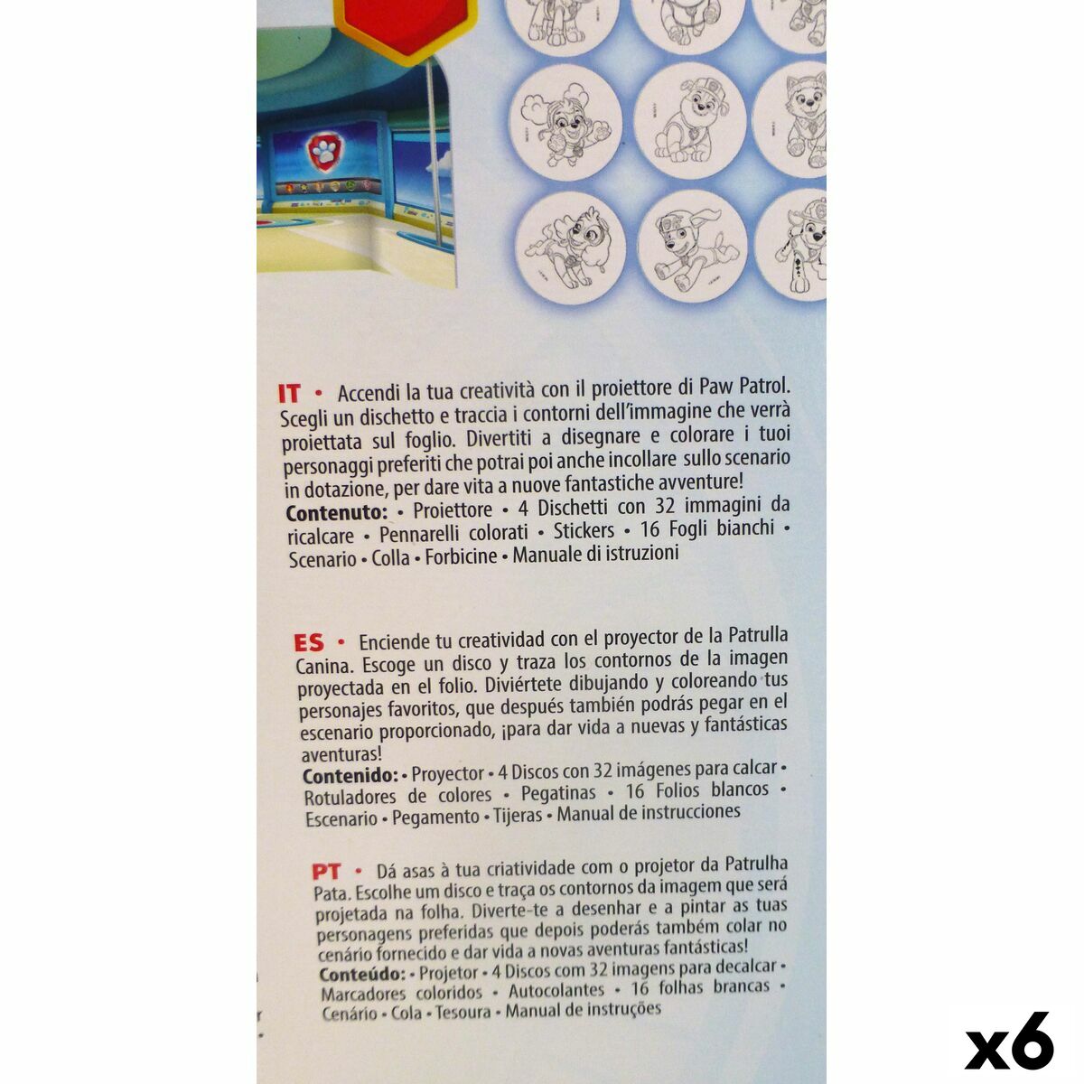 Drawing Set The Paw Patrol (6 Units)