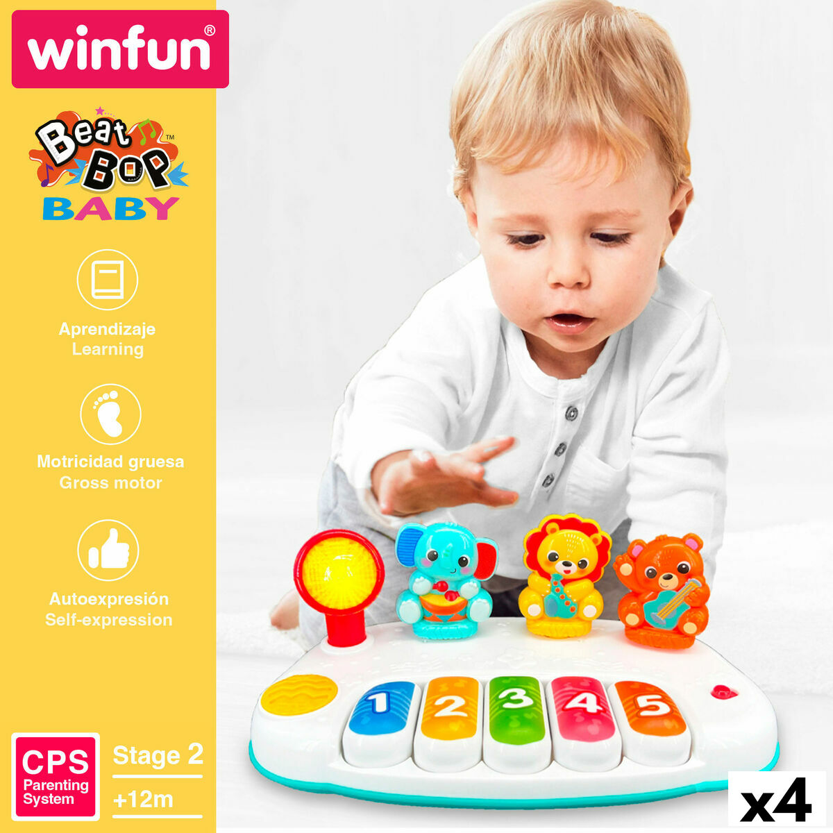 Toy piano Winfun 26 x 11 x 15 cm (4 Units)