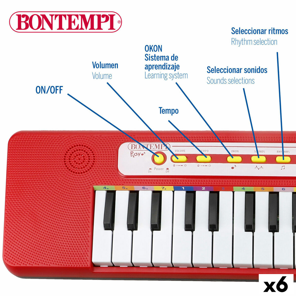 Keyboard Bontempi 47 x 3,5 x 13 cm (6 Units)