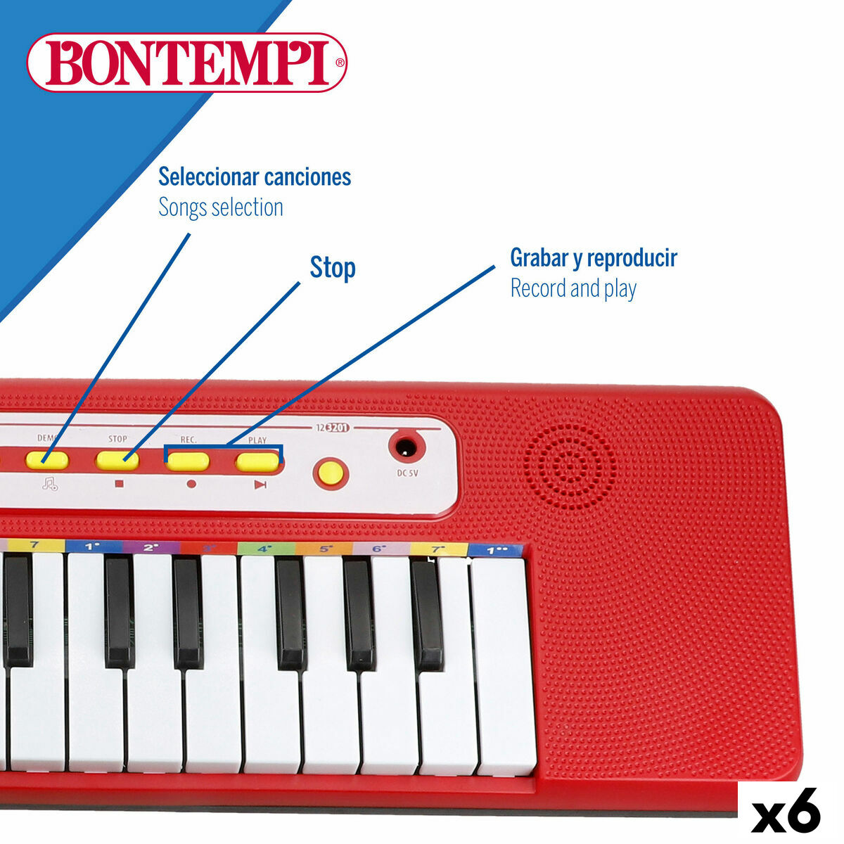 Keyboard Bontempi 47 x 3,5 x 13 cm (6 Units)