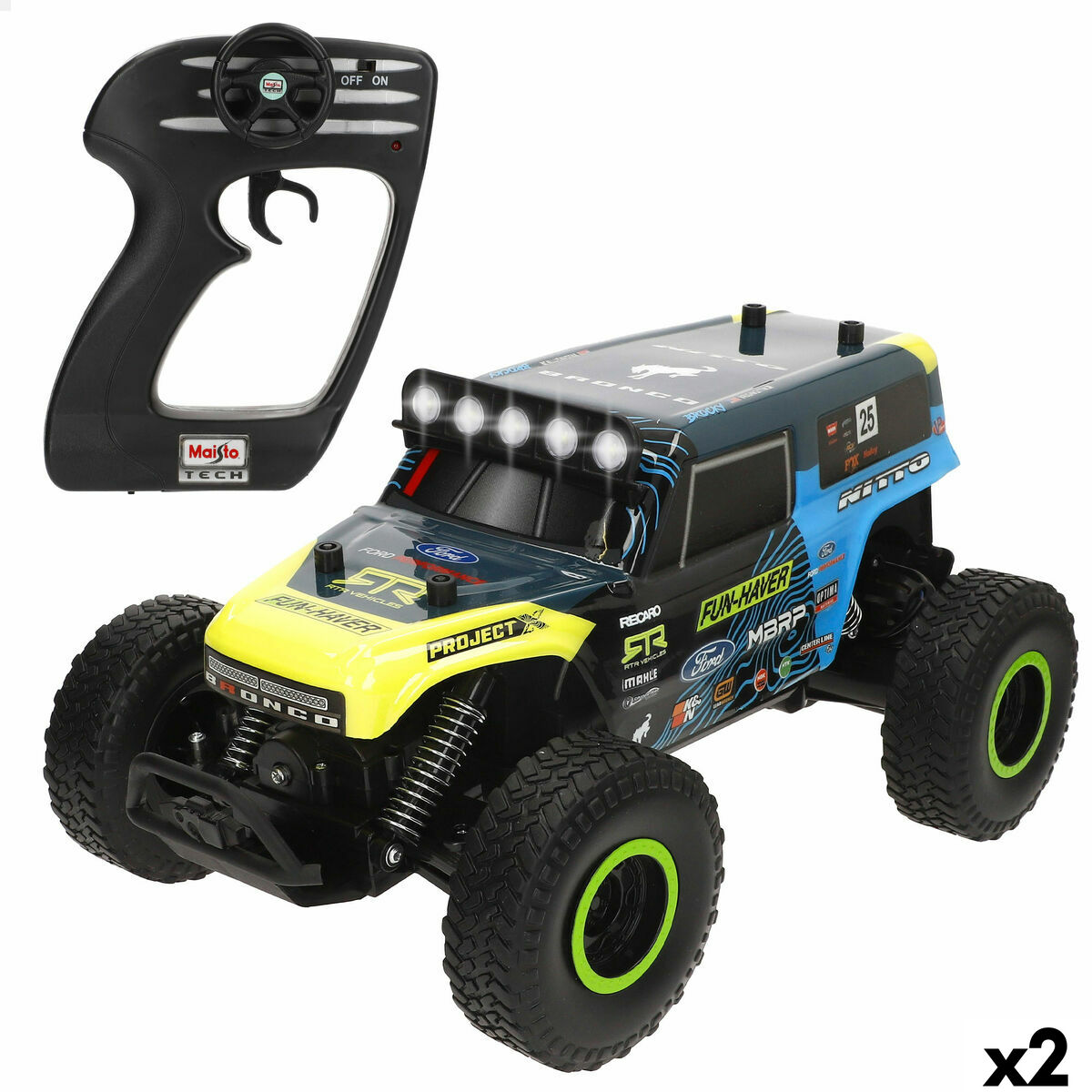 Remote-Controlled Car Maisto BROCKY 35 x 16 x 20 cm (2 Units)