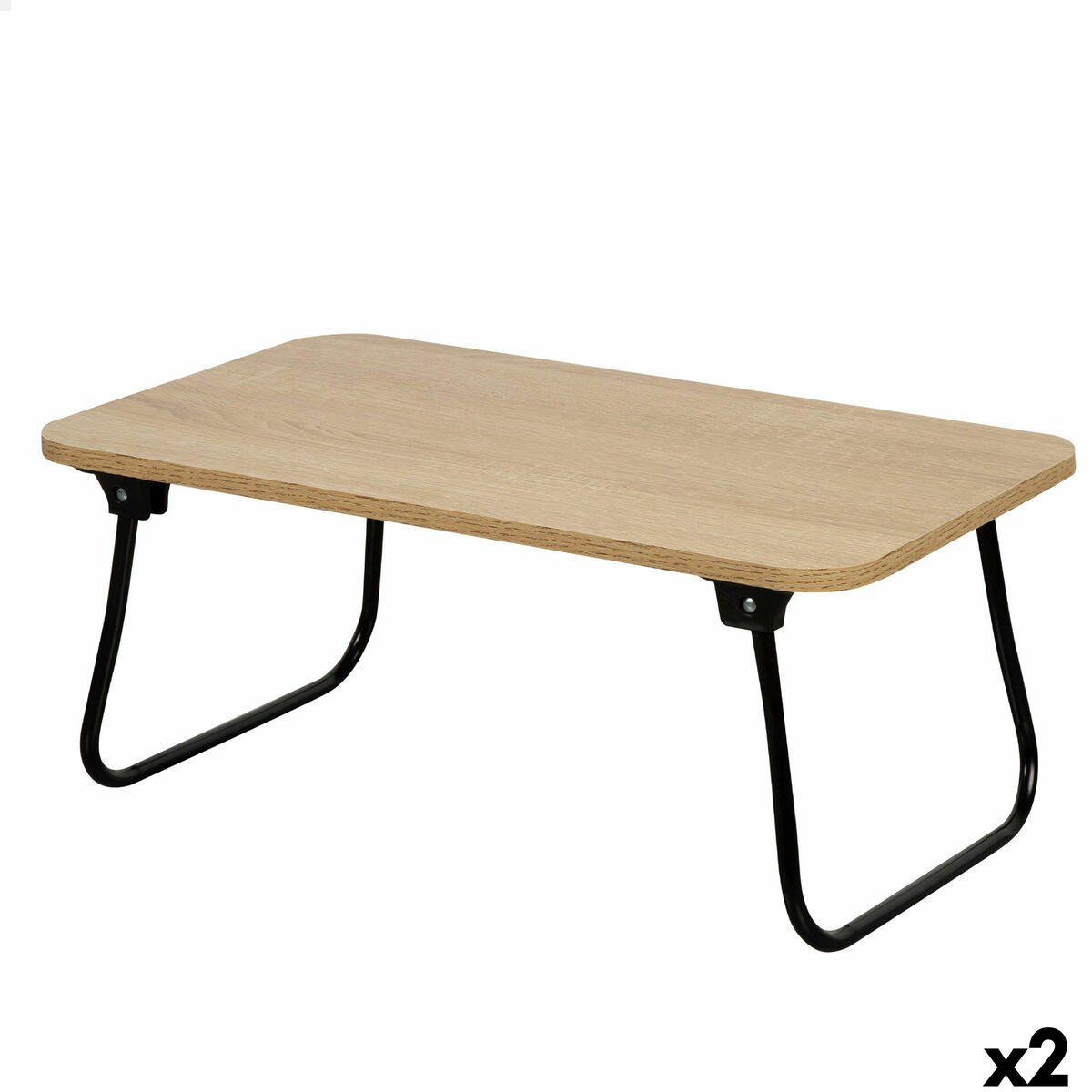 Folding Tray for Bed Max Home Wood Steel Melamin 53 x 22 x 30 cm 2 Units Folding Tray for Bed Max Home Wood Steel Melamin 53 x 22 x 30 cm 2 Units