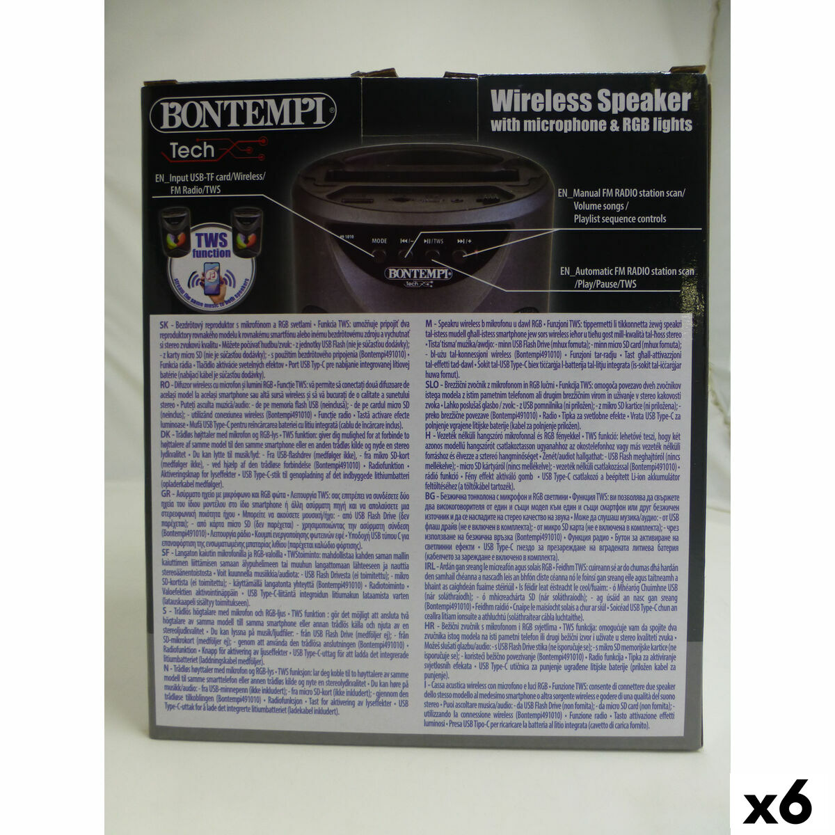 Speaker with Karaoke Microphone Bontempi 6 Units