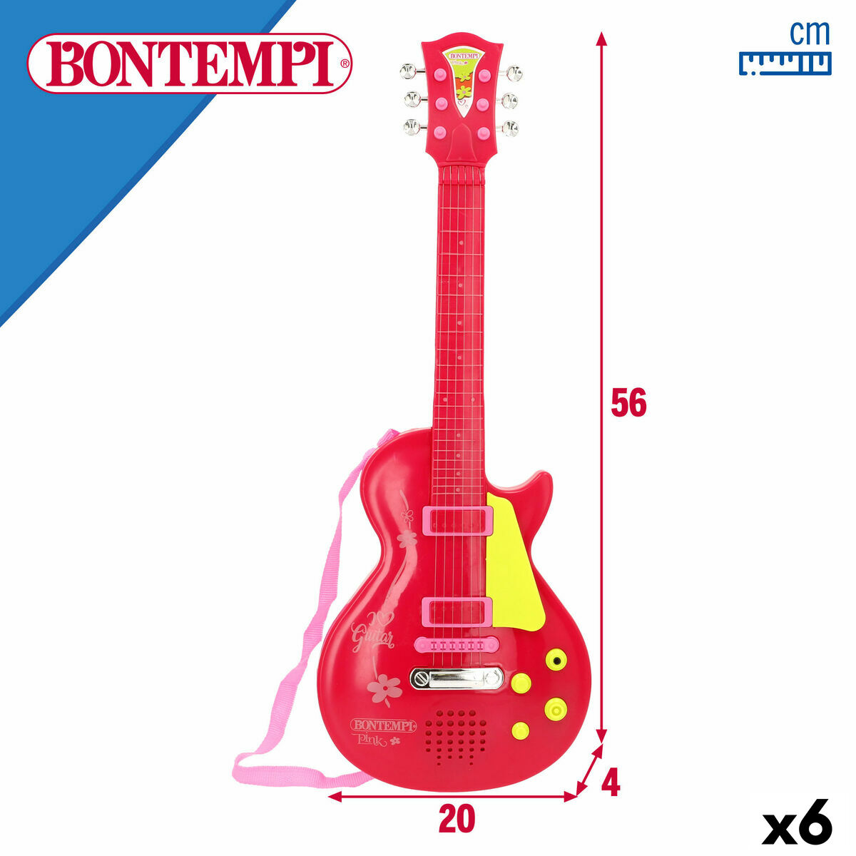 Baby Guitar Bontempi 20 x 56 x 4 cm (6 Units)